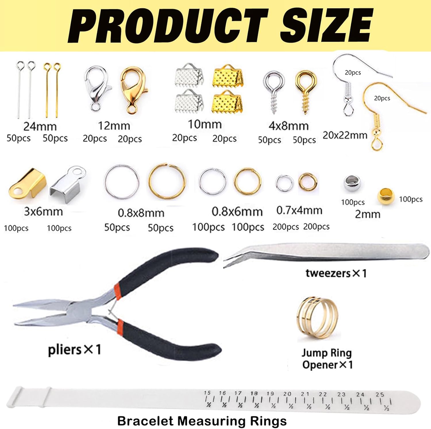 GTAAOY Jewelry Making Supplies Kit for Adults, Jewelry Repair Kit with Pliers, Findings and Beading Wires for Jewelry Repair Making and Beading