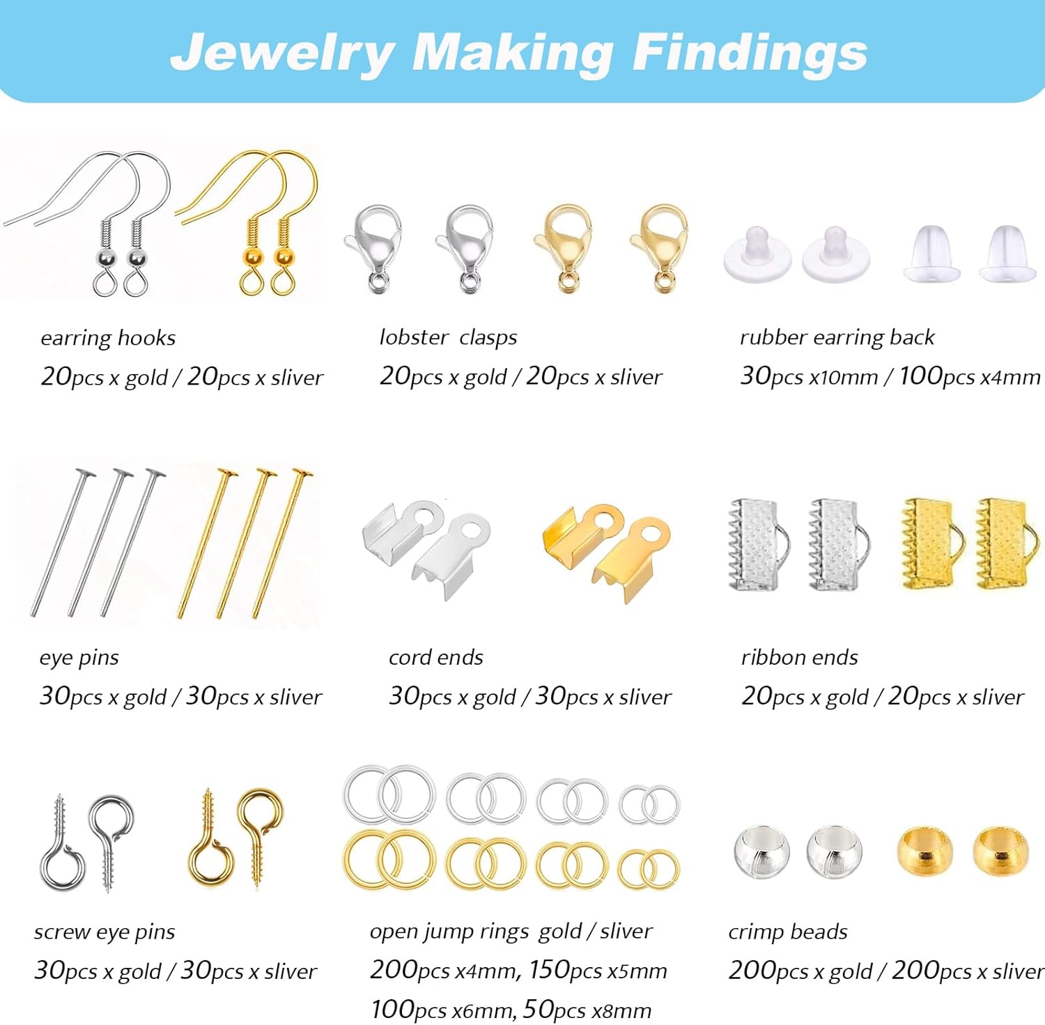 EUIQUE Jewelry Making Supplies Kits Repair Tools for Adults with Pliers, Wires, Necklace Chains, Findings and Helping Hands