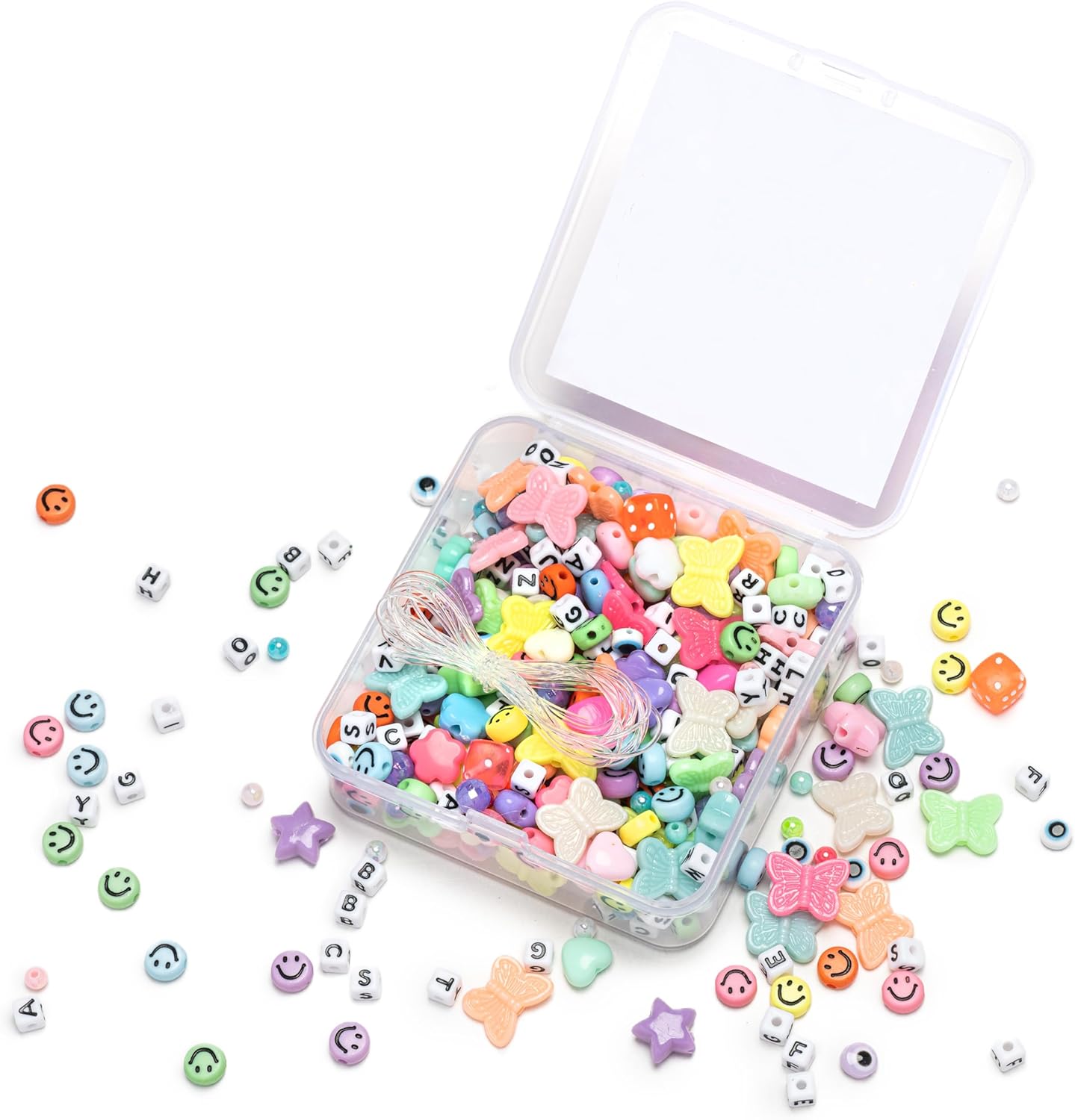 Alternative view of Little Words Project Bead Kit, DIY Bracelet Making Kit, Includes Colorful and Novelty Beads, Letter Blocks, String, Instruction Booklet & More, Fun & Creative Gift, Create Custom Bracelets