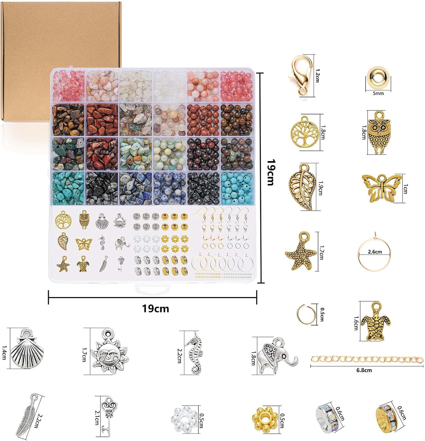 Alternative view of Xyliise Natürliche Perlen Set for Adults Bracelet Making Kit Beads for Bracelets Jewelry Making Kit DIY Crystal Tree Tree of Life DIY Jewelry Necklace Earrings