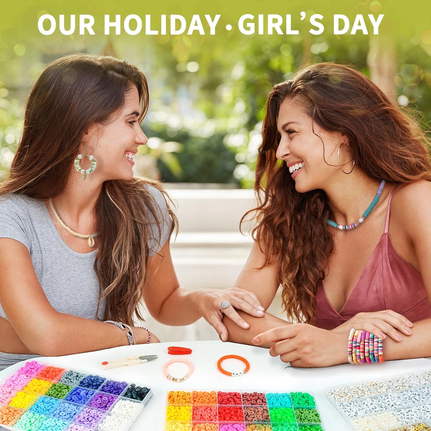 Friendship Bracelet Kit, 14,000pcs 48 Colors Bracelet Making Kit Clay Beads with Number Letter Bead Set Concert Merch Arts and Crafts Gifts for Kids Teen Girls Jewelry Making Supplies Bracelet Maker1