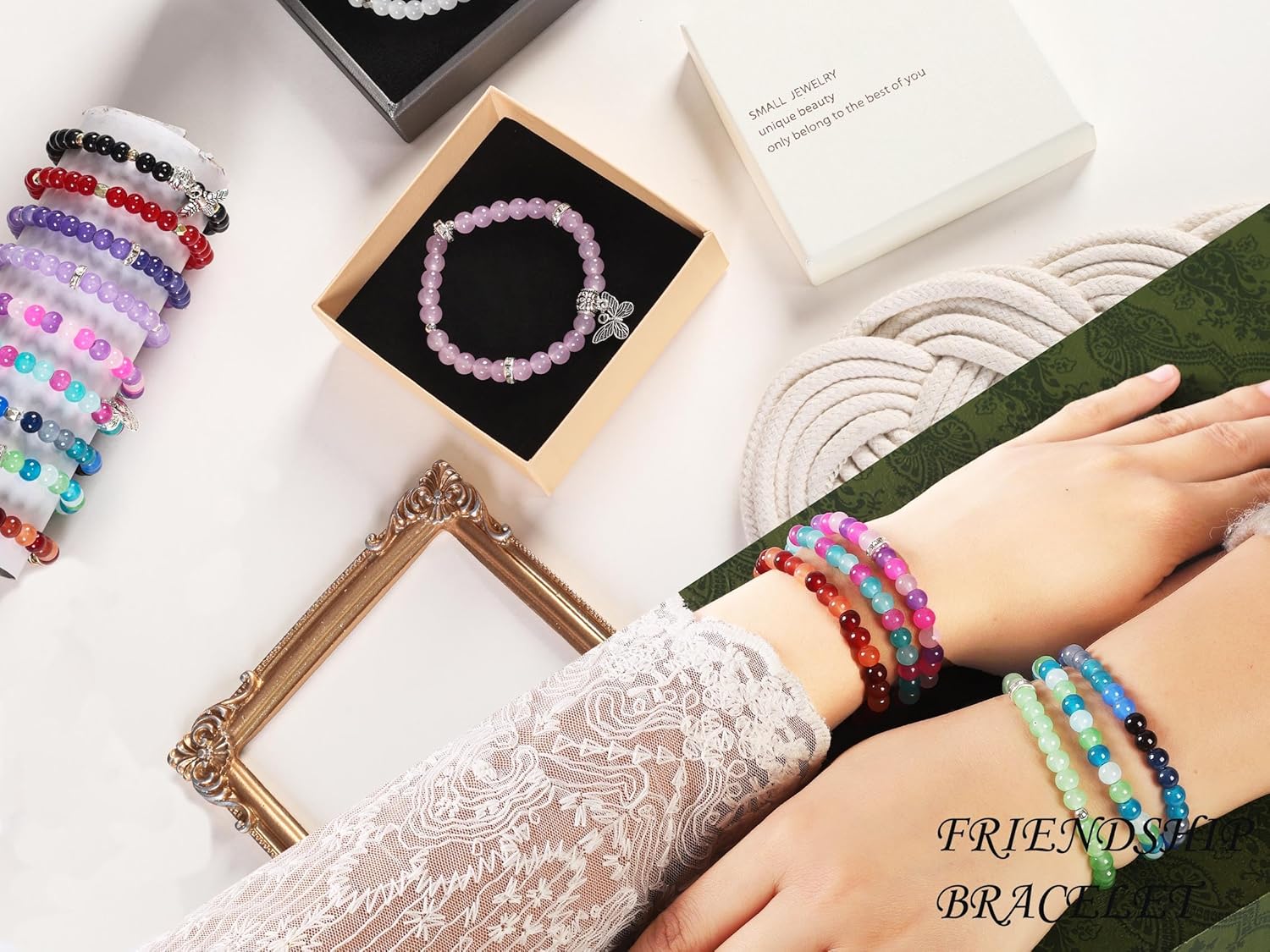 XJRLUK Glass Beads Bracelet Making Kit, 3000 pcs 72 Colors 6 mm Crystal Beads for Jewelry Making, Glass Beads Kits for Beginners DIY Earrings Necklaces Rings Crafts Birthday Gifts - Image 6