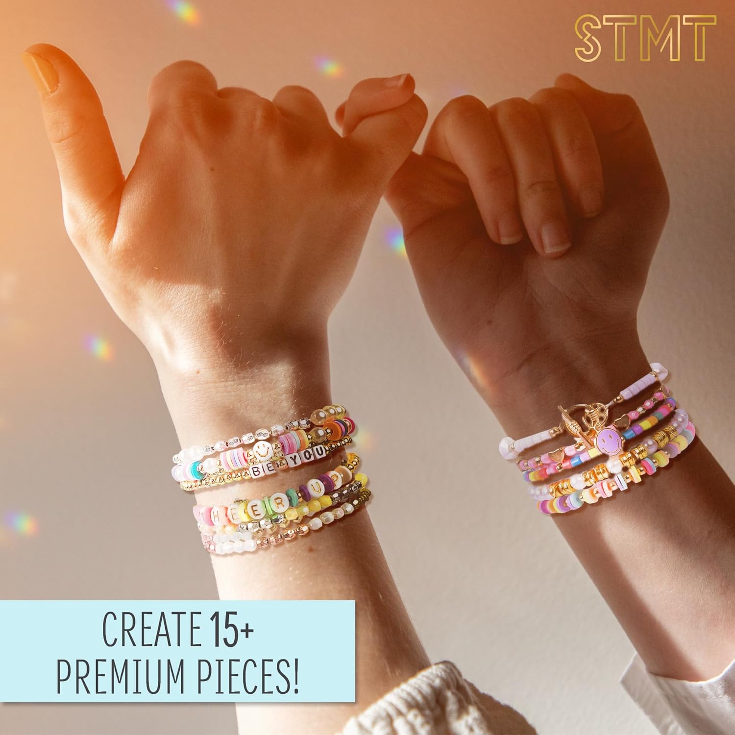 Alternative view of STMT DIY Beaded Jewelry Kit - Makes 15 Premium Pieces, Includes Bracelet Making Supplies, Letter Beads, Enameled Charms, Great Teen Girl Gifts