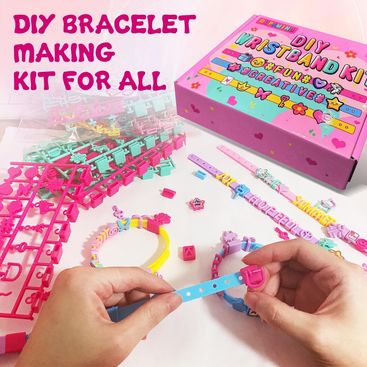 Alternative view of Dupamind Friendship Bracelet Making Kit for Girls, Christmas Gifts Art & Craft Kits for Kids, DIY Jewelry Making Kit, Birthday Present for Ages 4-12, Toy for Age 4, 5, 6, 7, 8, 9, 10, 11, 12 Years Old