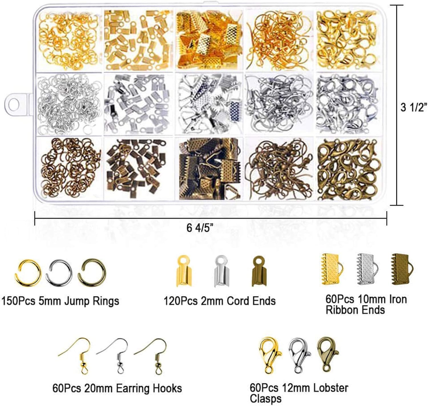 anezus Jewelry Repair Kit with Jewelry Pliers, Jewelry Making Tools, Beading String and Jewelry Making Supplies for Jewelry Repair, Jewelry Making and Beading - Image 3