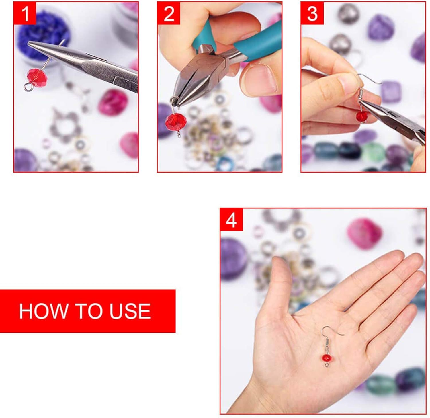 anezus Jewelry Repair Kit with Jewelry Pliers, Jewelry Making Tools, Beading String and Jewelry Making Supplies for Jewelry Repair, Jewelry Making and Beading - Image 5