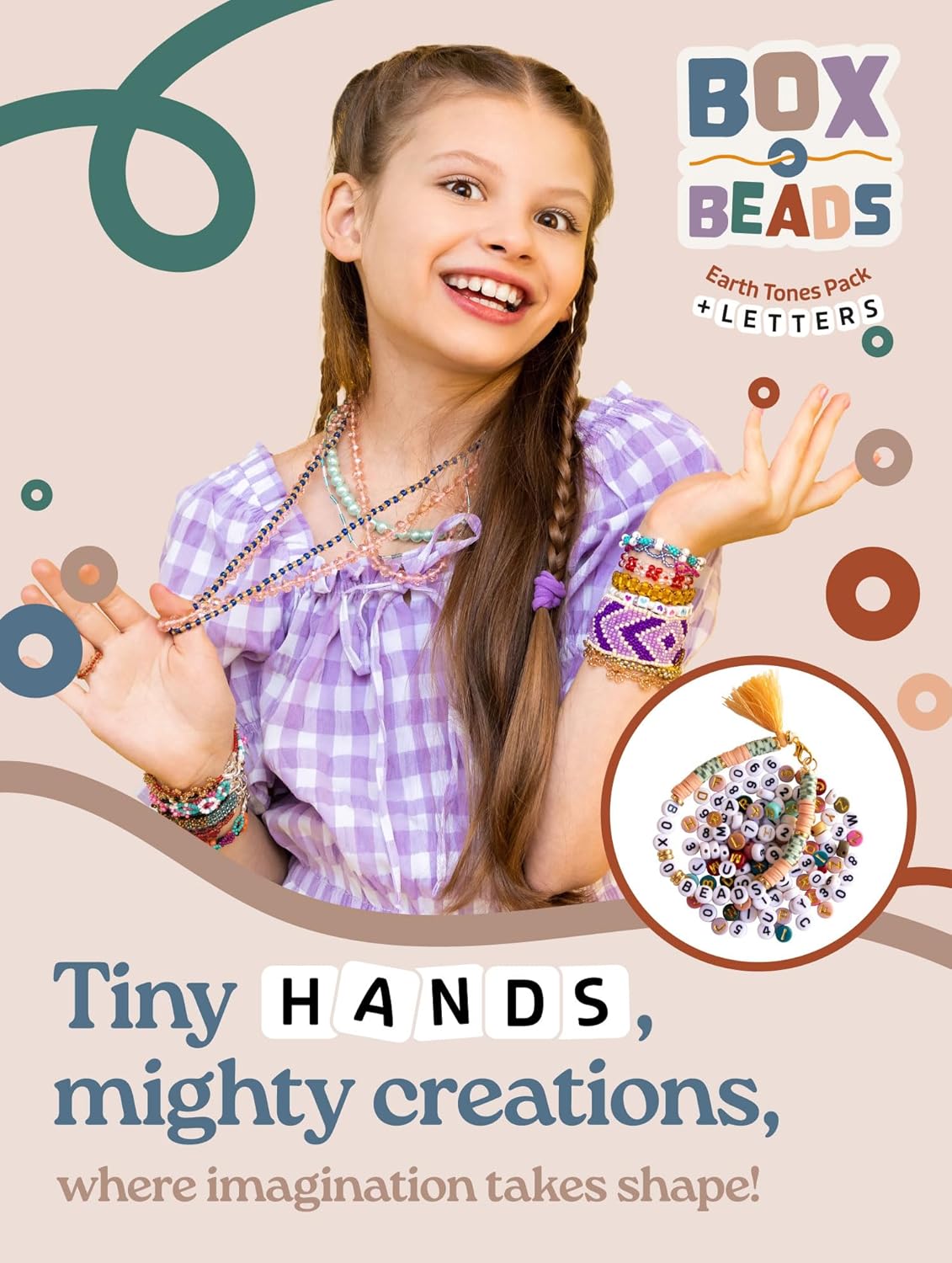 Box-O-Beads Clay Beads Bracelet Making Kit -7000 Pieces for Jewelry Making - Inspiring Clay Beads and Charms Bracelet Kit for Girls - Perfect Bead Kits for Ages 10-12 - DIY Creative Arts & Crafts