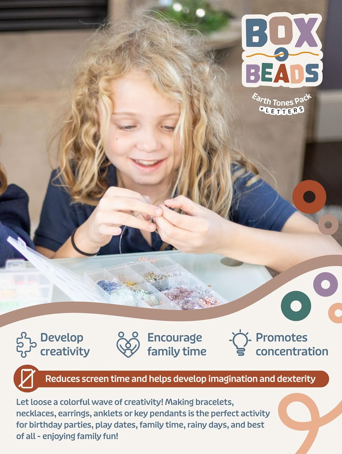 Alternative view of Box-O-Beads Clay Beads Bracelet Making Kit -7000 Pieces for Jewelry Making - Inspiring Clay Beads and Charms Bracelet Kit for Girls - Perfect Bead Kits for Ages 10-12 - DIY Creative Arts & Crafts