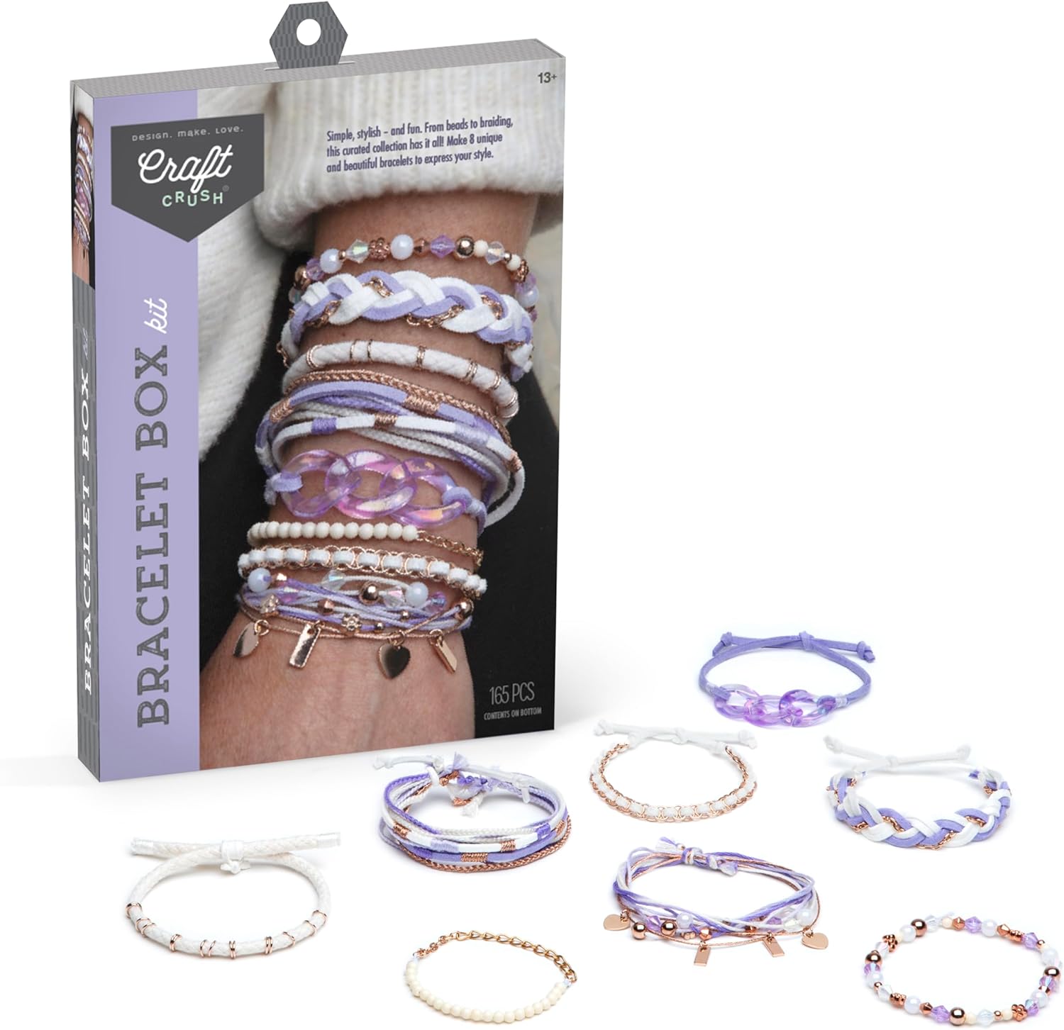 Alternative view of Craft Crush Bracelet Making Kit - Jewelry Making Supplies, Bracelets for Teens, Makes 8, Ages 13+