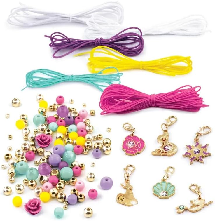 Alternative view of Make It Real Disney Princess Crystal Dreams Jewelry Kit - DIY Bead & Charm Bracelet Set with Swarovski Crystals, Includes Supplies & Exclusive Princess Book - Create 6 Bracelets, Ages 8