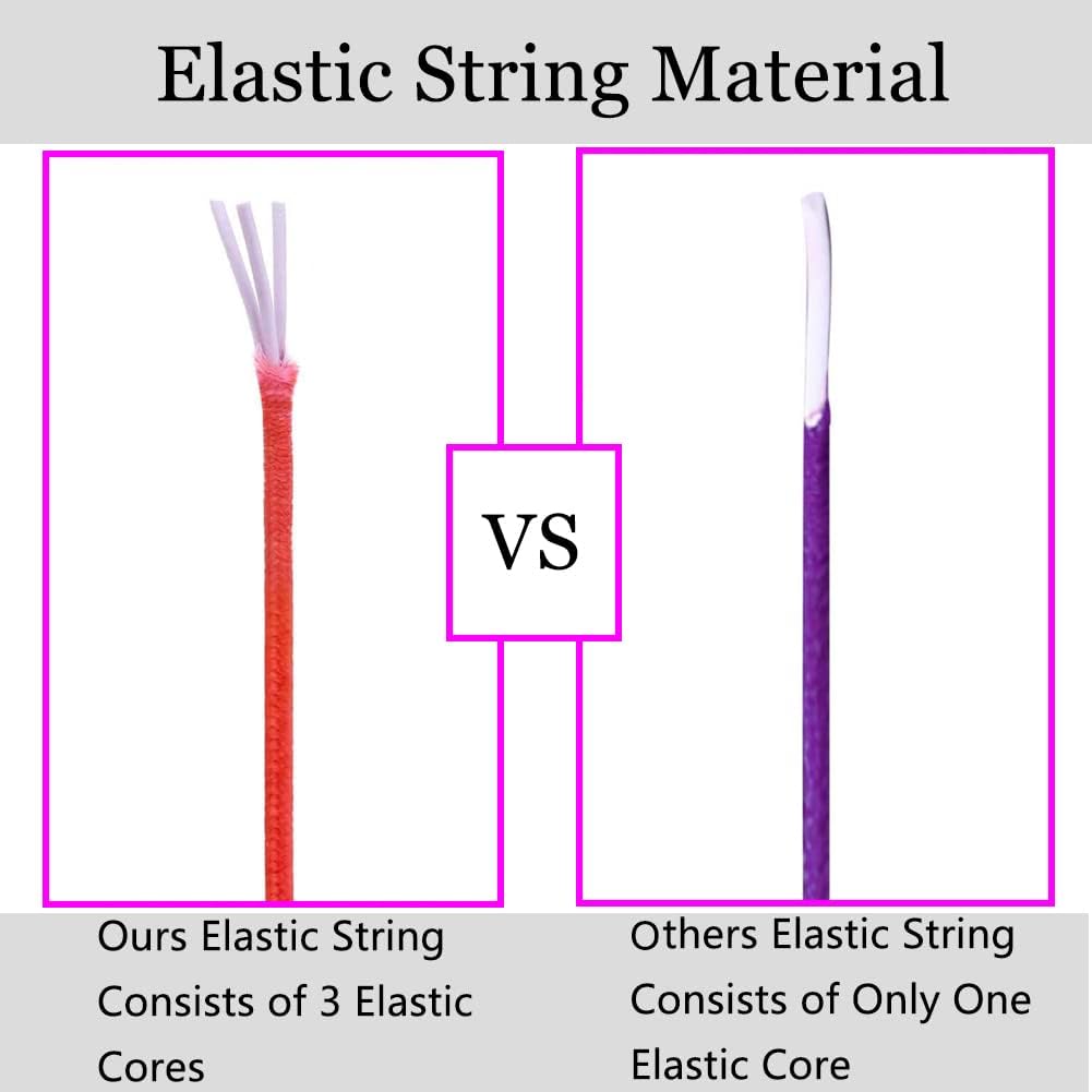 Alternative view of 1mm Stretchy Bracelet String, Sturdy Rainbow Elastic String Elastic Cord for Jewelry Making, Necklaces, Beading and Crafts
