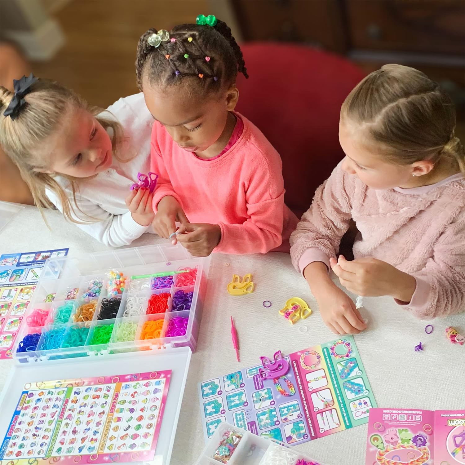 Rainbow Loom® Loomi-Pals™ MEGA Set, Features 60 Cute Assorted LP Charms, The New RL2.0, Happy Looms, Hooks, Alpha & Pony Beads, 5600 Colorful Bands All in a Carrying Case for Boys and Girls 7+