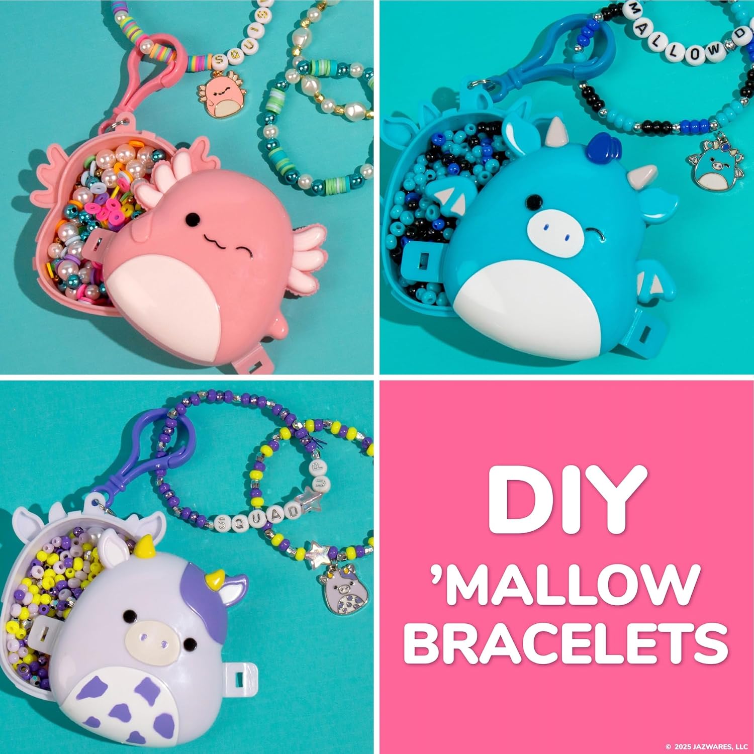 Original Squishmallows Bracelet Bundle, Bracelet Making Kit, Friendship Bracelet Kit, Charm Bracelet, Charm Bracelet Making Kit, Gifts for Girls, 7 Year Old Girl Birthday Gifts, Teen Girl Crafts - Image 3