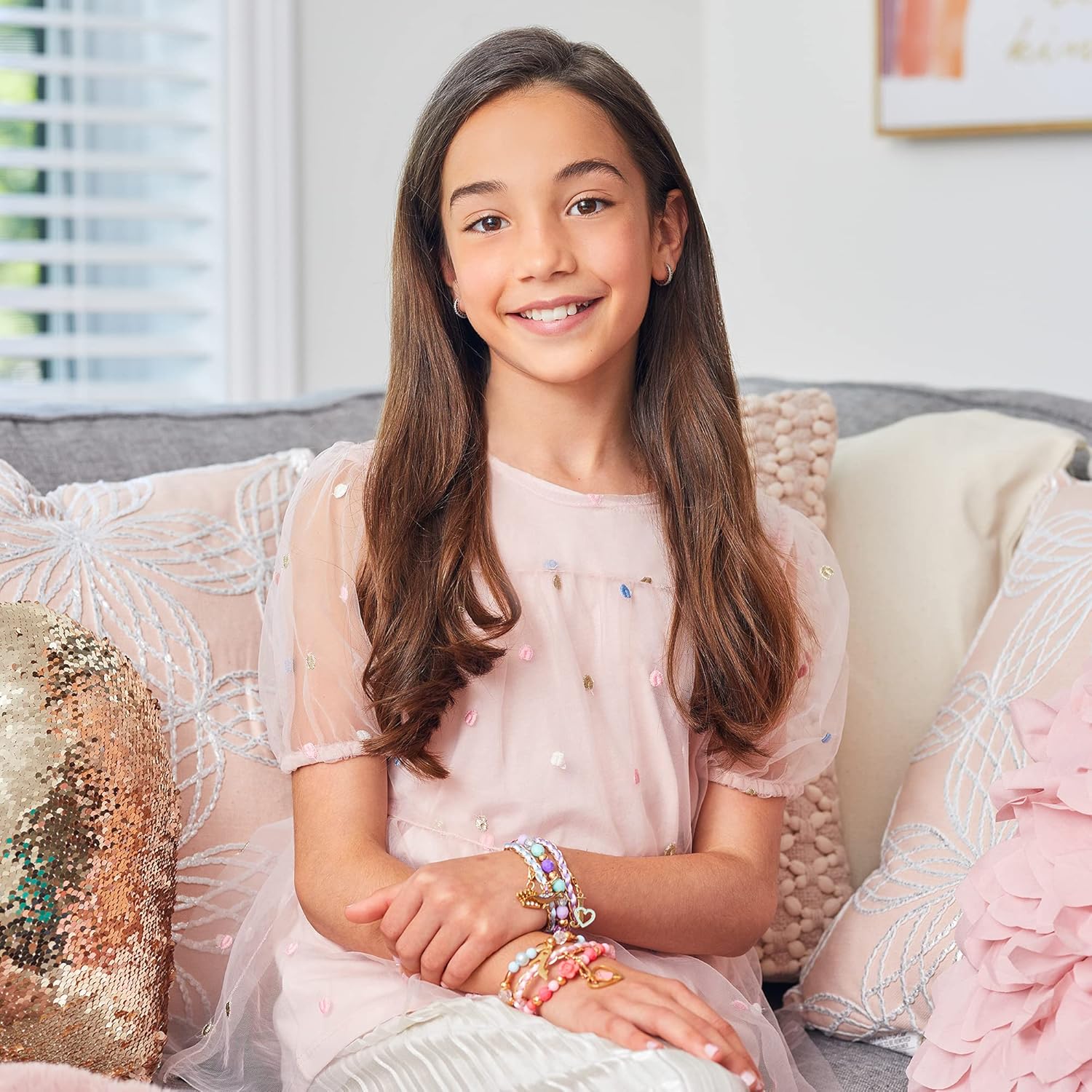 Make It Real - Disney Princess X Juicy Couture Hearts of Fashion - DIY Charm Bracelet Making Kit w/Disney & Juicy Couture Charms - Arts & Crafts Bead Kit for Girls & Teens - 6 Bracelets - Ages 8+ - Image 4