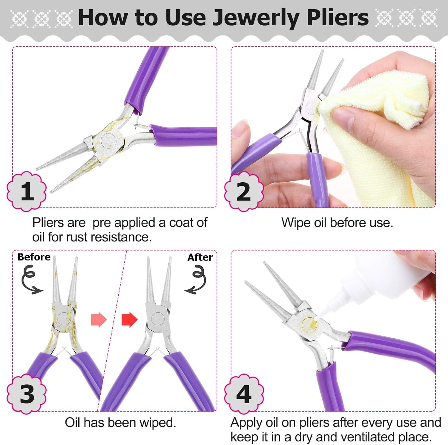 Alternative view of Anezus 7 Pc Jewelry Tools Set - Pliers, Wire Cutters & Craft Wire for Jewelry Repair & Making