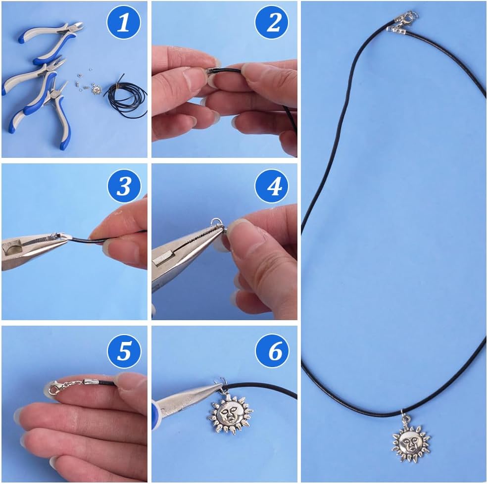 PH PandaHall Jewelry Making Kit, 200 pcs 304 Stainless Steel Fold Over Crimp Cord Ends 200 pcs Jump Rings 50 pcs Lobster Claw Clasps for Earring Bracelet Necklace Jewelry DIY Craft Making, 450 Pcs/Set - Image 3