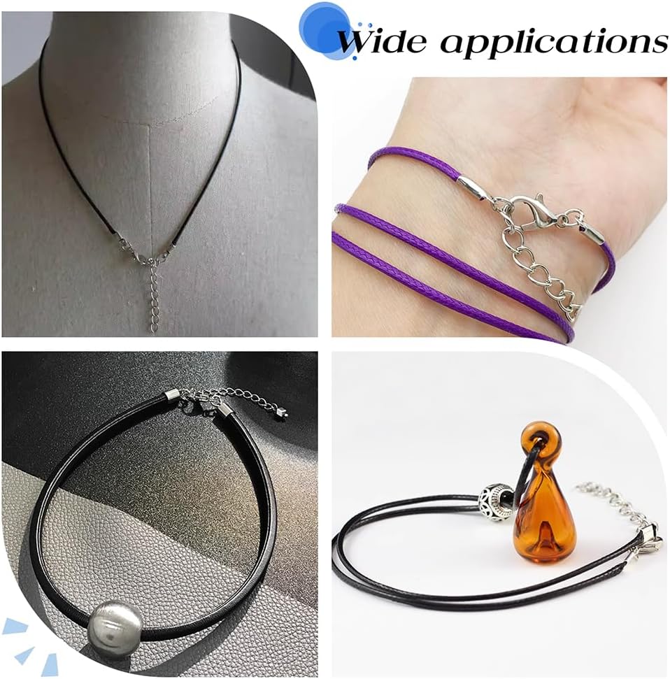 PH PandaHall Jewelry Making Kit, 200 pcs 304 Stainless Steel Fold Over Crimp Cord Ends 200 pcs Jump Rings 50 pcs Lobster Claw Clasps for Earring Bracelet Necklace Jewelry DIY Craft Making, 450 Pcs/Set - Image 5