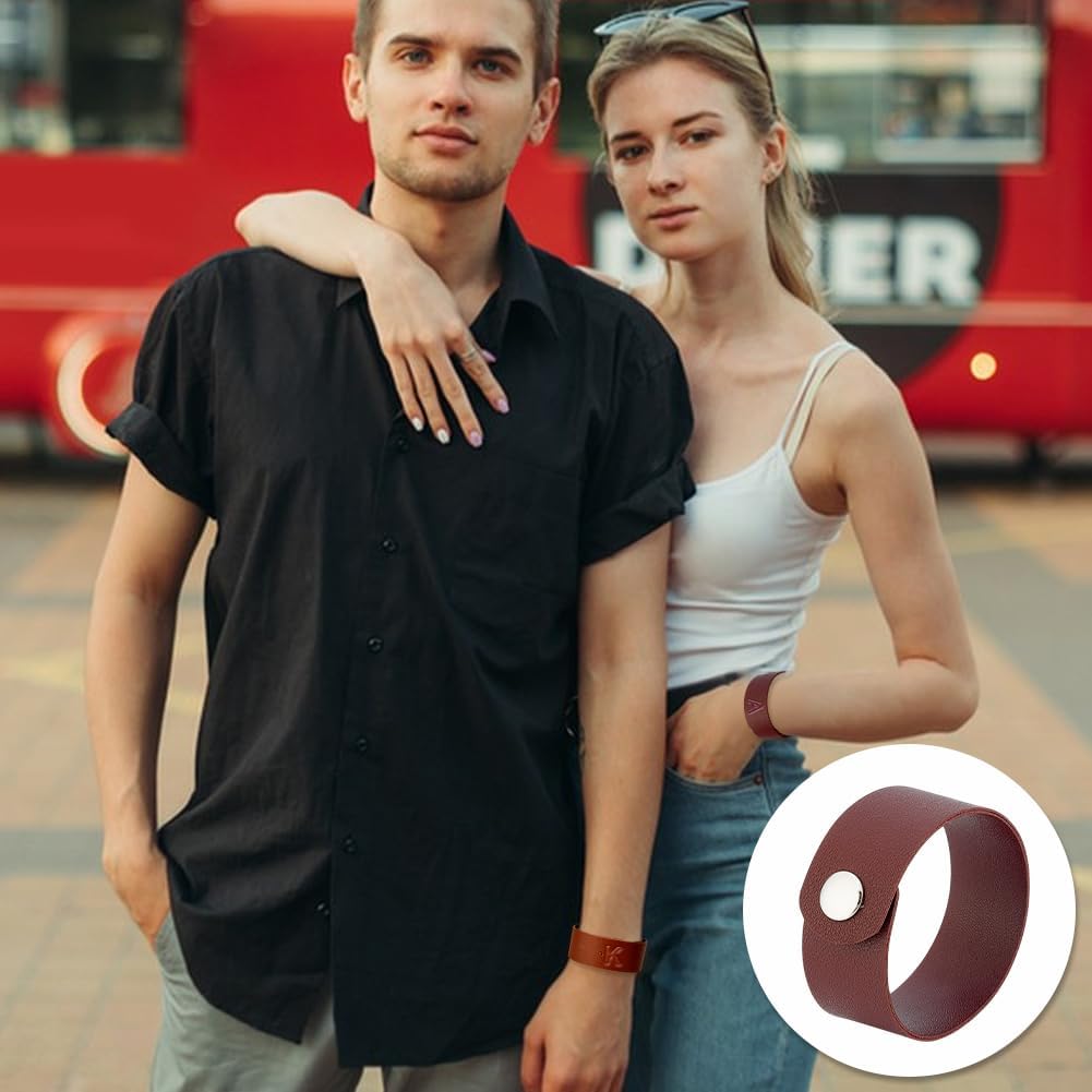 PH PandaHall 36pcs Leather Stamping Tools Letter Number Stamping Punches 13x10mm Leathercraft Metal Stamp with 10pcs 5 Colors Snap Bracelets Blank Bracelet Making Kits for DIY Craft Jewelry Making - Image 4