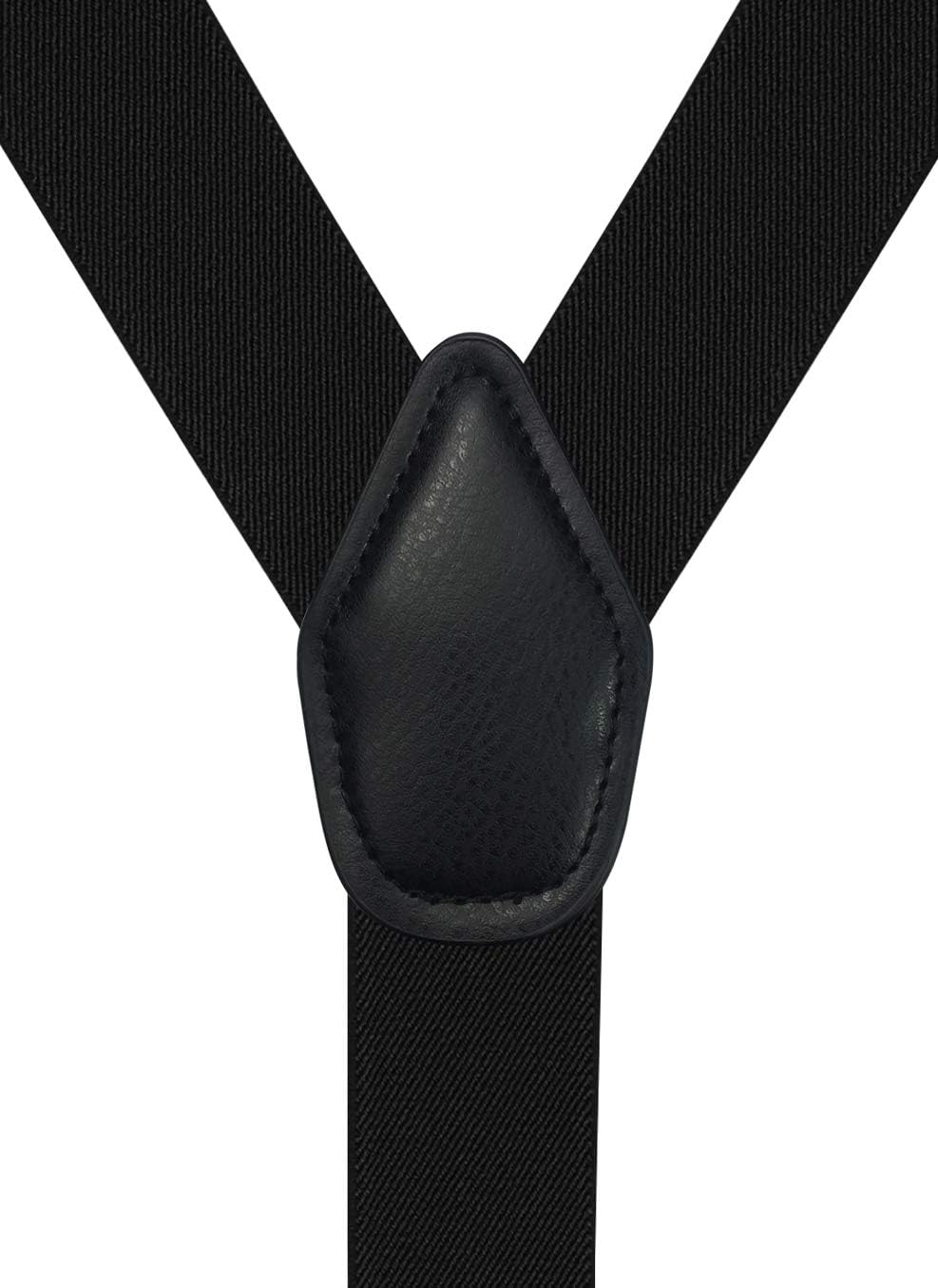 Moulen Men's Y-Back 1.4 Inches Wide Button End Elastic Adjustable Suspenders