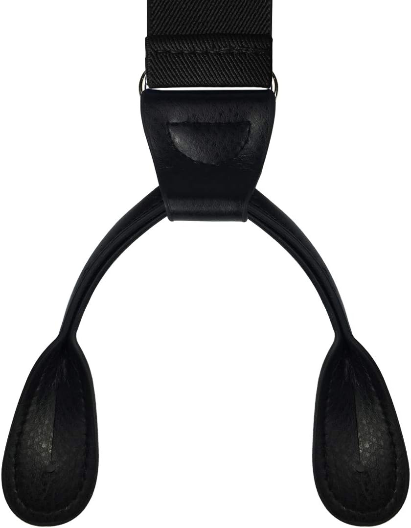 Alternative view of Moulen Men's Y-Back 1.4 Inches Wide Button End Elastic Adjustable Suspenders