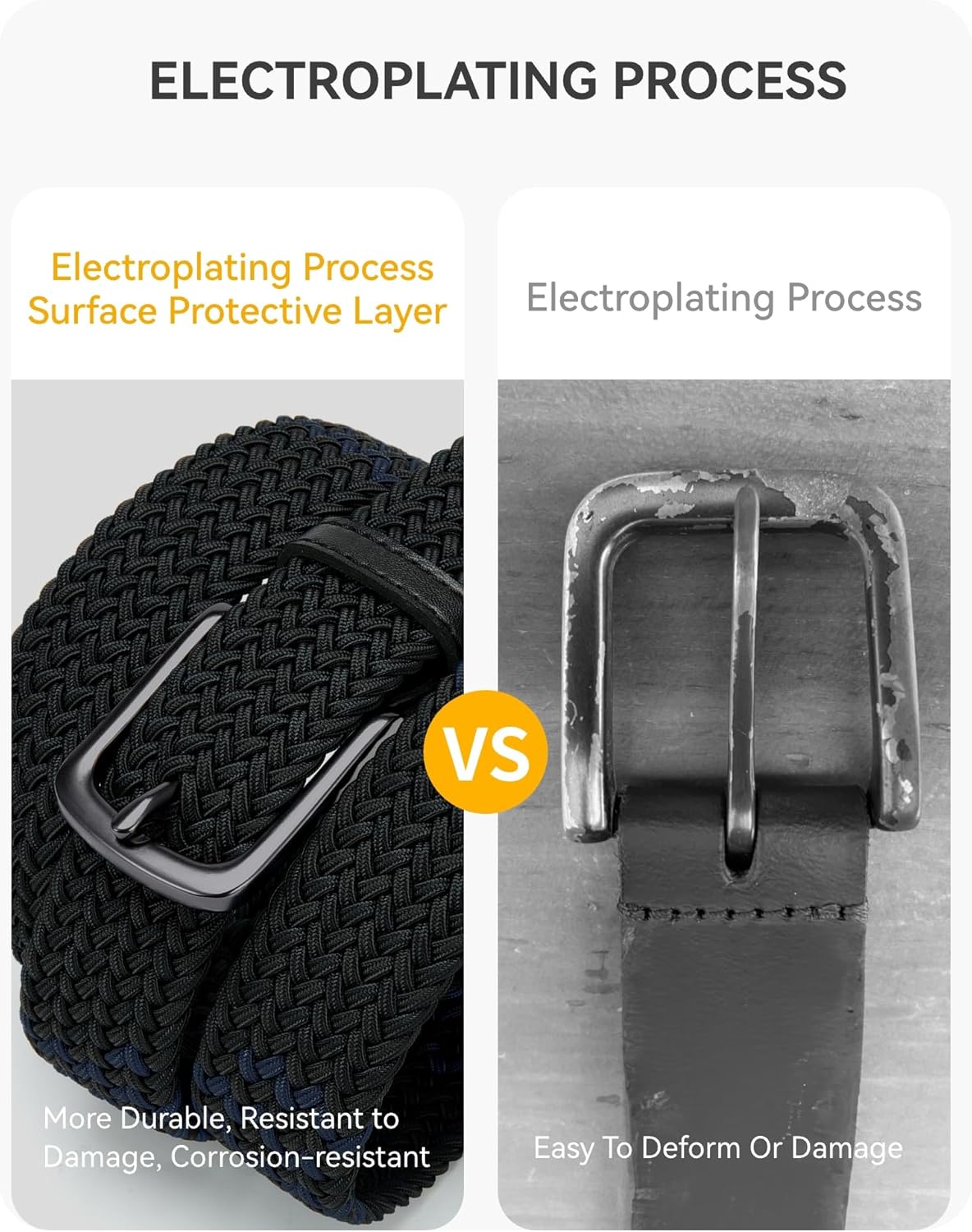 CHAOREN Mens Belt - Braided Stretch Golf Belt for Men 1 3/8"- Gift for Golf Pants Casual Shorts Jeans - Image 5