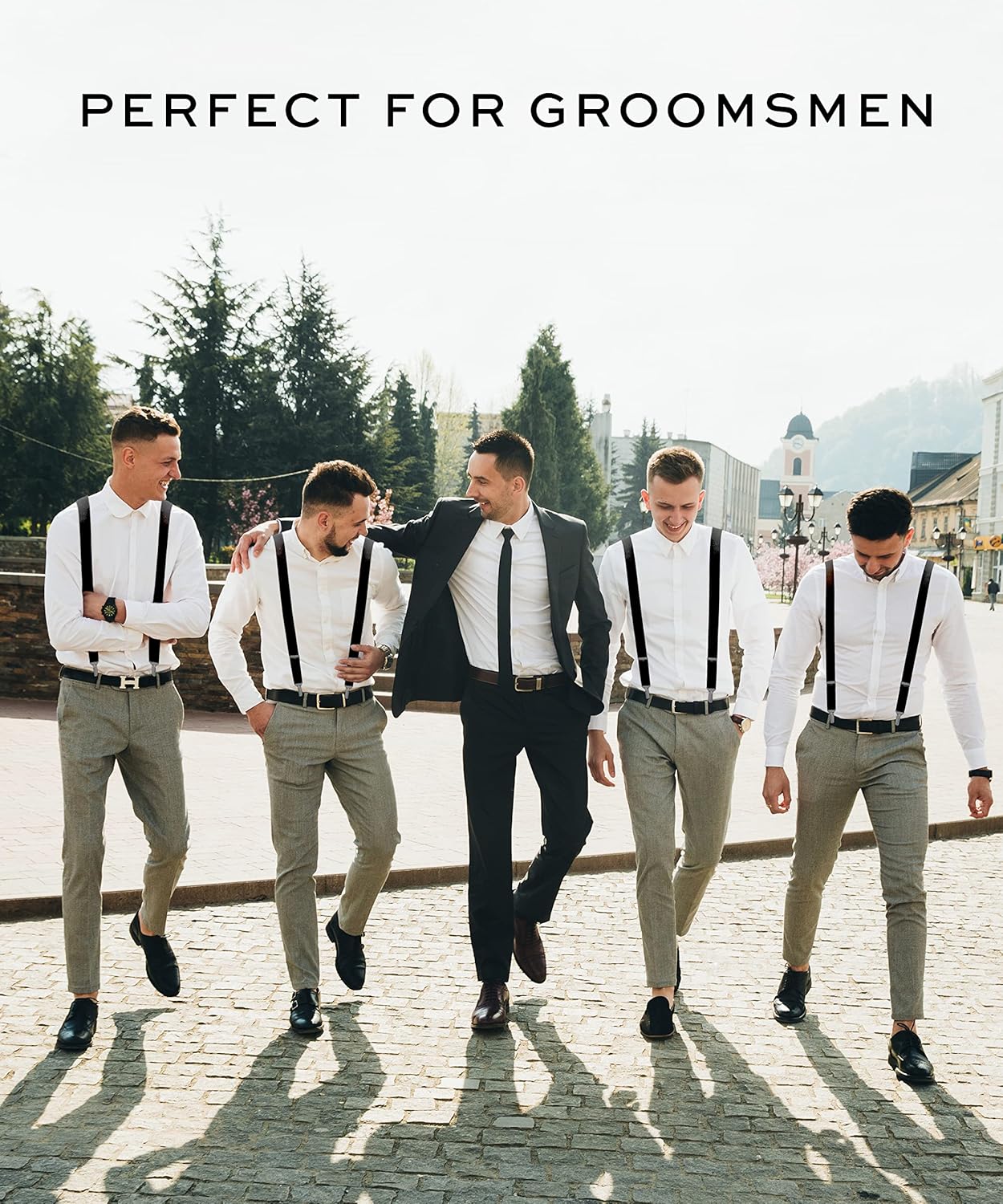 Alternative view of Suspenders for Men Heavy Duty - Adjustable 1u201D Y-Back Men's Suspenders for Dress Pants | Strong Metal Clips, Everyday Wear