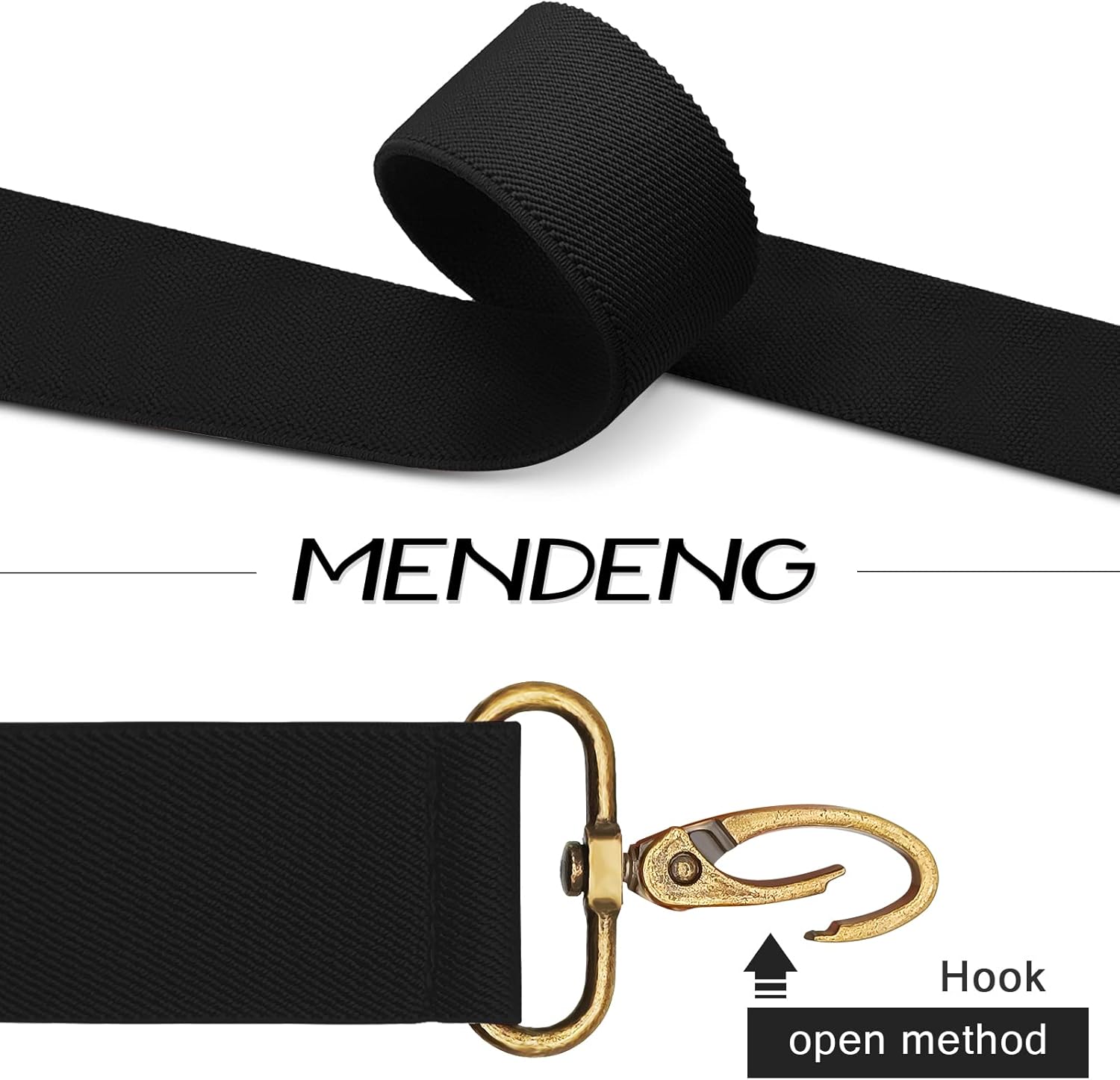 Alternative view of MENDENG Suspenders for Men Heavy Duty Swivel Hooks Retro X-Back Adjustable Brace