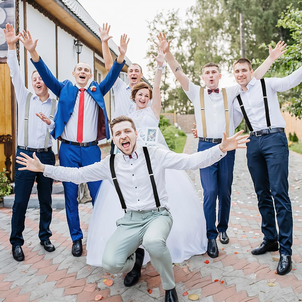 Alternative view of Vesberkl Men's Adjustable Suspenders with Elastic Straps Y-Back,Hiking Suspenders Under Clothes