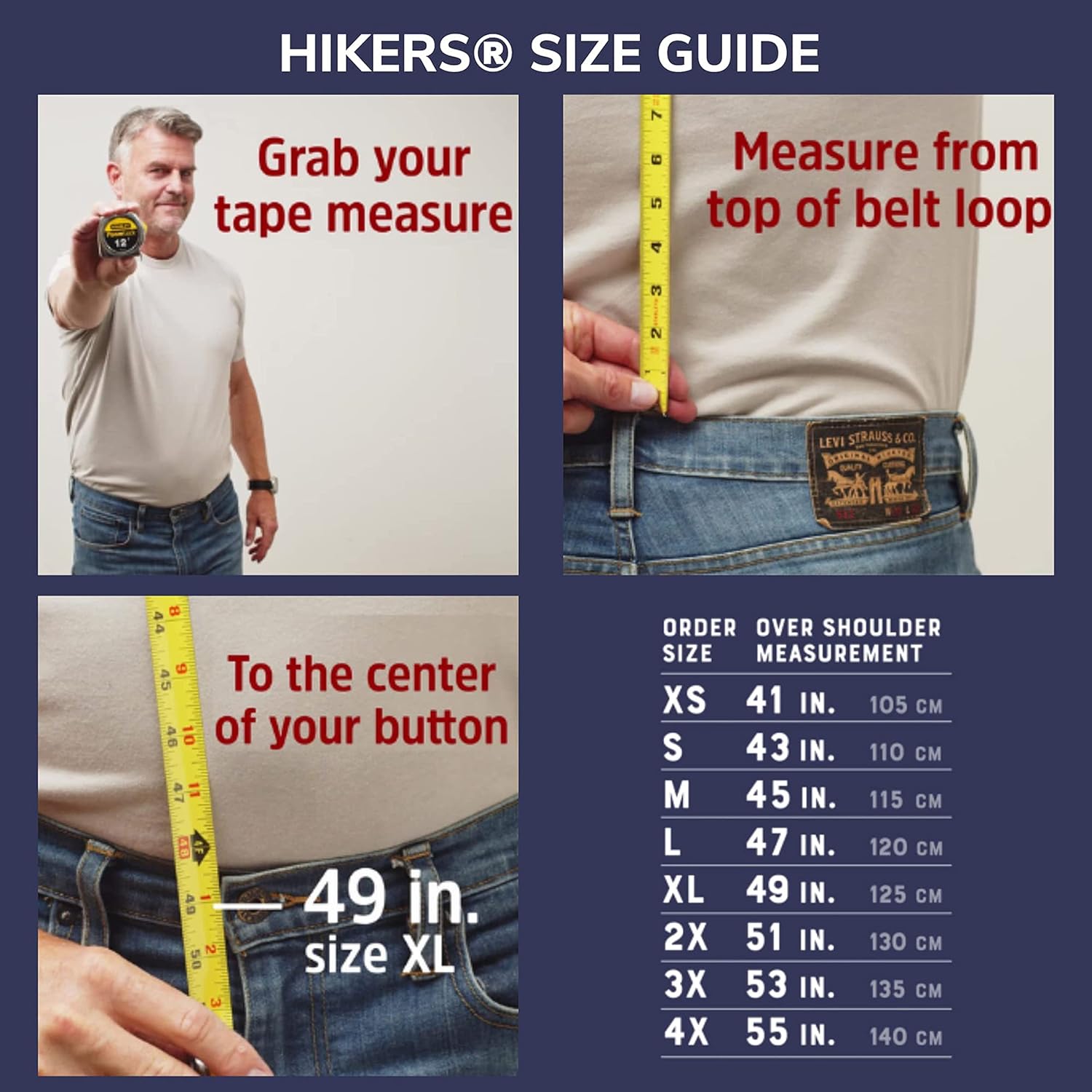 Alternative view of HIKERS - Upfitter Hidden Suspenders for Men Under Clothes - 3 Point Belt Loop