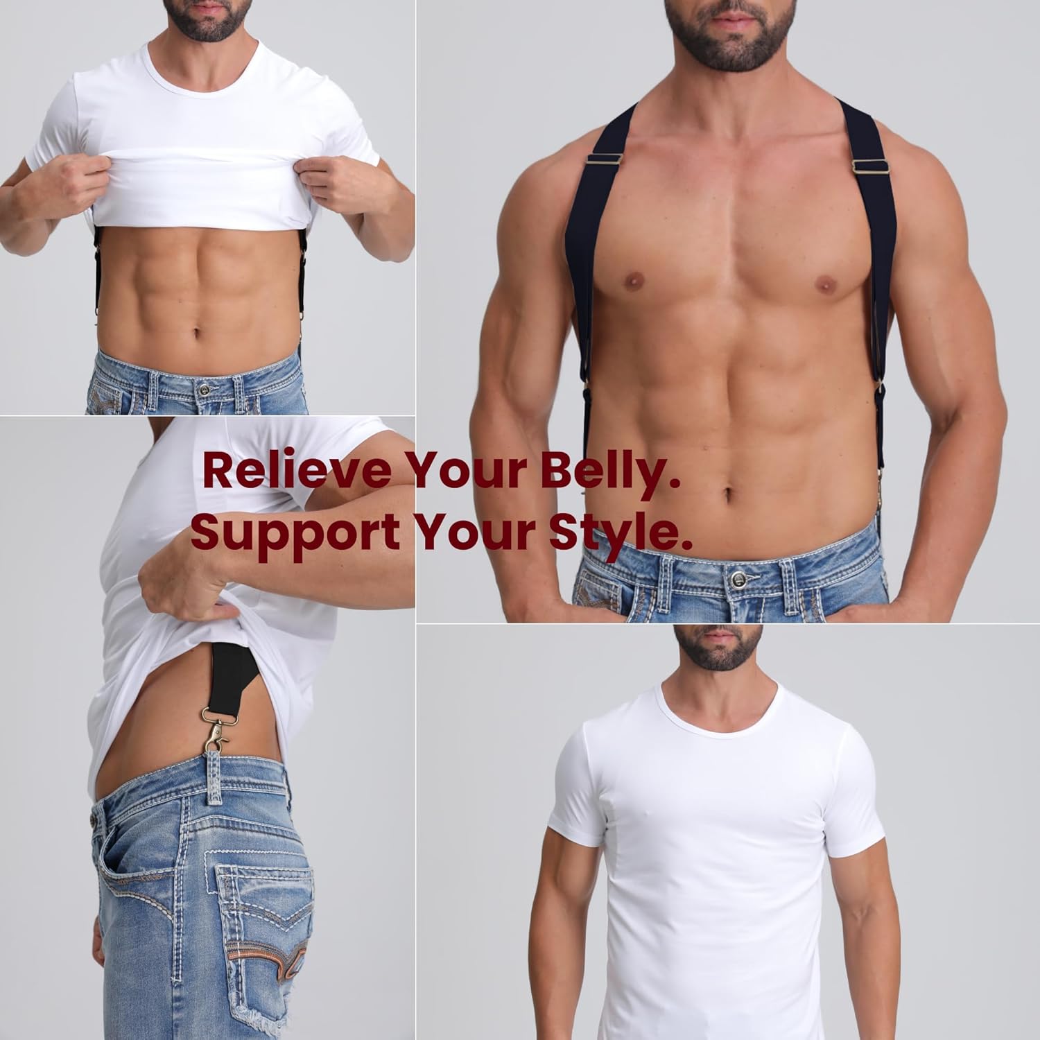 Alternative view of LazarsSpace Suspenders for Men Heavy Duty for Big and Tall