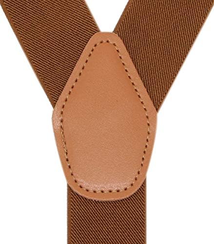 Timiot Menu2019s Y-Back 4 Metal Clip Elastic Wide Suspenders Perfect For Both Casual&Formal