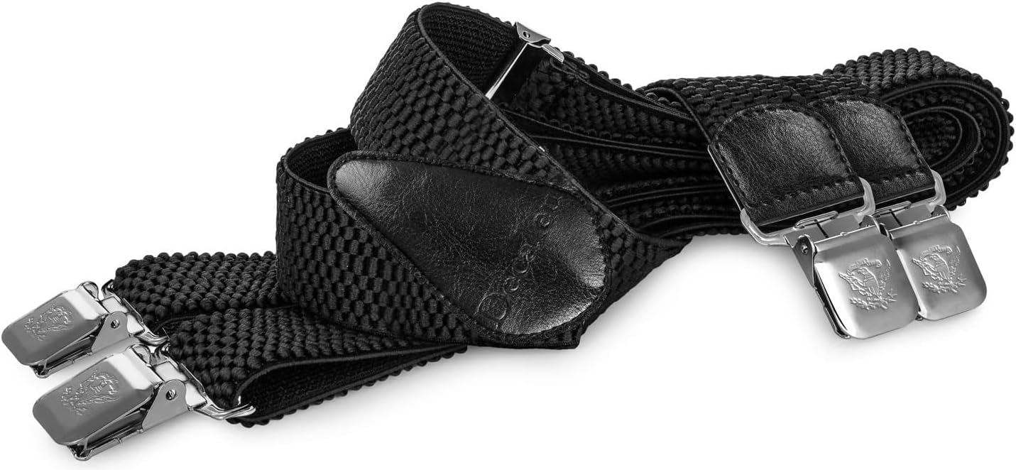 Mens Suspenders Very Strong Clips Heavy Duty Braces One Size Fits All Wide Y Shape