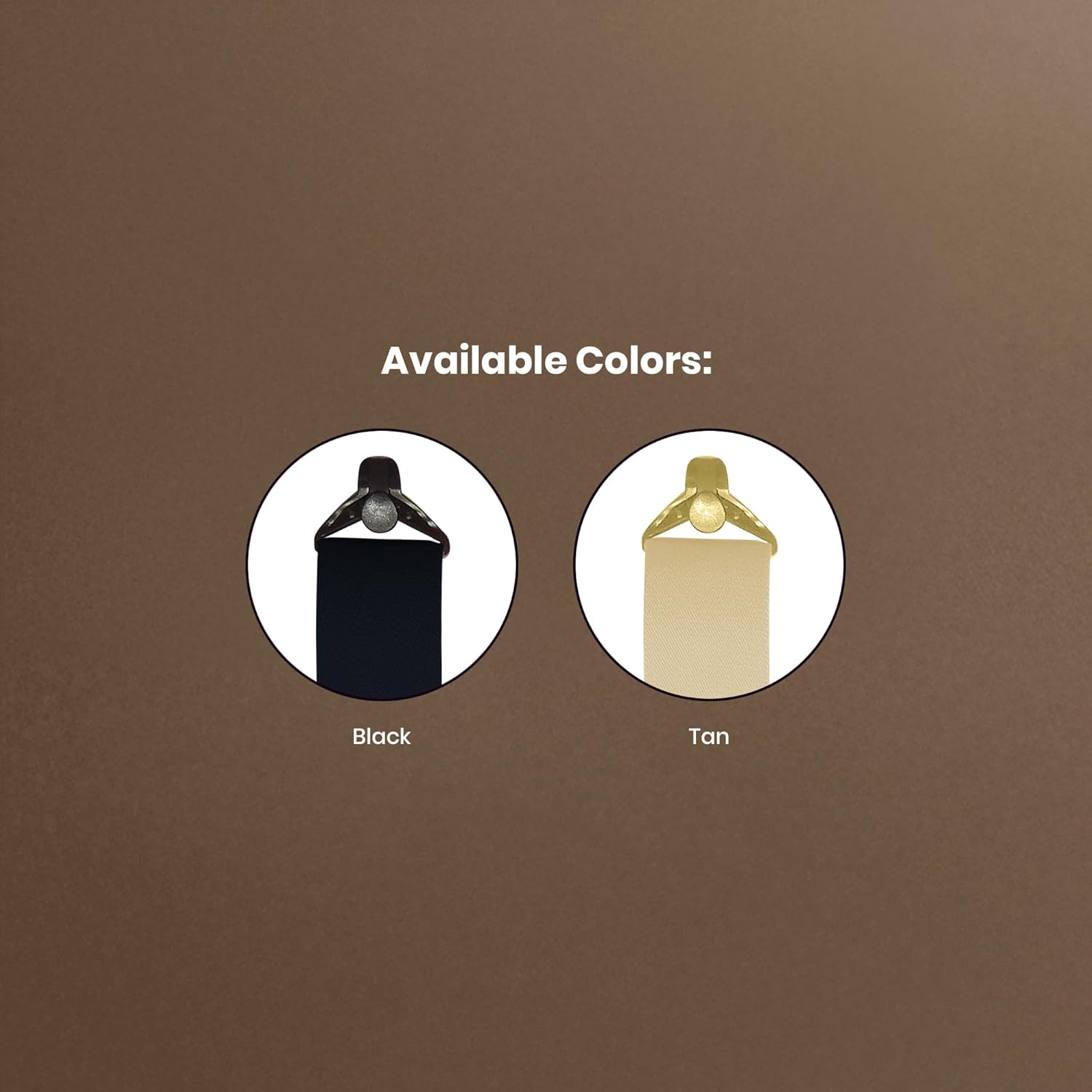 Alternative view of Holdup Hip-Clip Style Under-Ups Suspenders for Men with the Patented Composite Plastic Gripper Clasps or No-slip metal clips