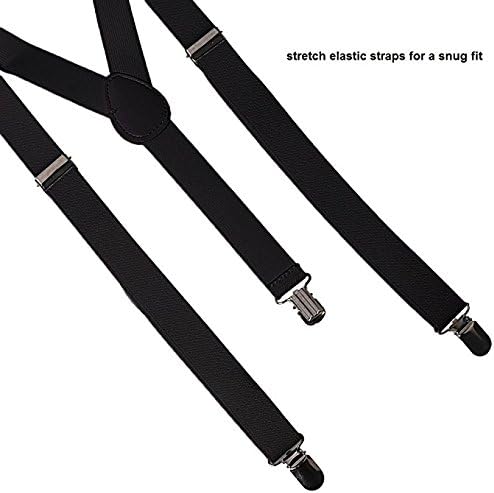 Alternative view of Boolavard Braces/Suspenders One Size Fully Adjustable Y Shaped With Strong Clips
