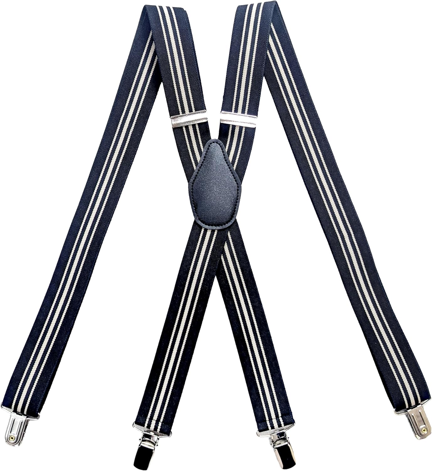 SUITUA X Suspenders Men's 1 ¼" Wide Classic X-Back Suspenders - Adjustable Length to Fit All, Plain Colors - Image 5