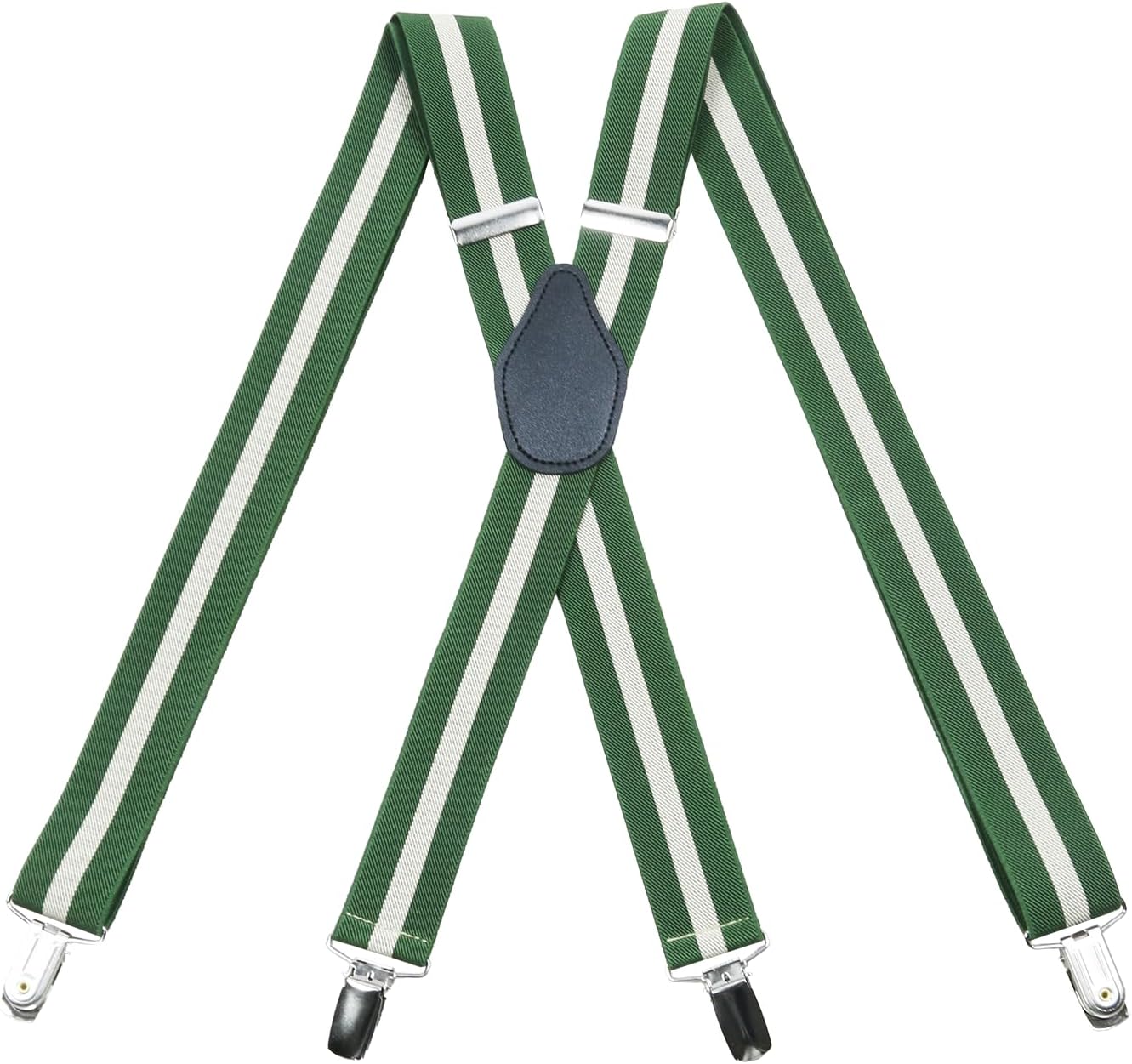 SUITUA X Suspenders Men's 1 ¼" Wide Classic X-Back Suspenders - Adjustable Length to Fit All, Plain Colors - Image 9