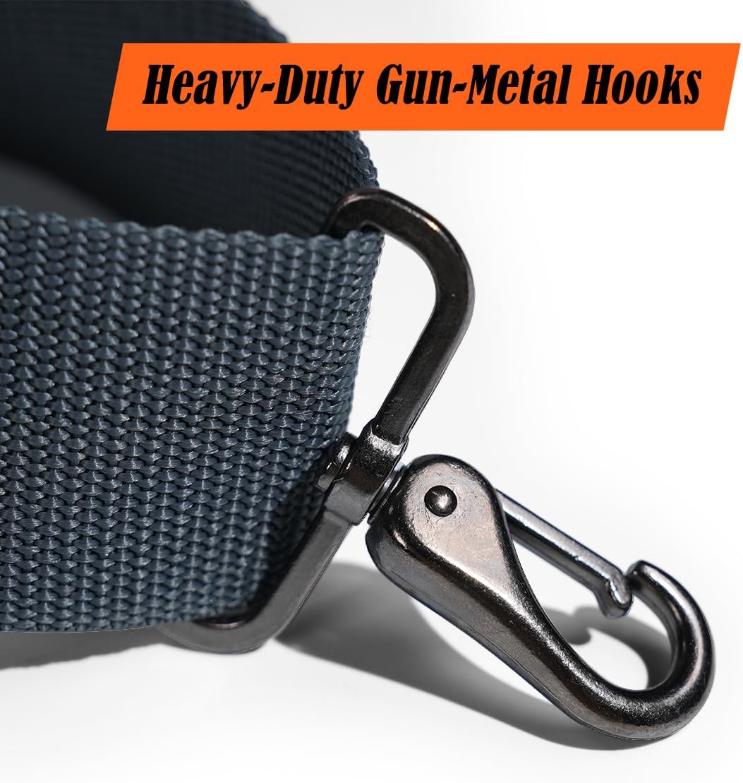 WELKINLAND 2-Inch Gray Suspenders for Men, Heavy Duty Work Suspenders for Men, Rugged-Hook Belt Loop Suspenders, Comfy Wide Suspender for Pants, Men's Suspender for Jeans - Image 3