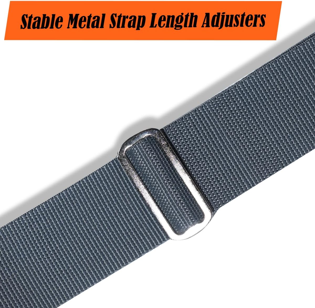 WELKINLAND 2-Inch Gray Suspenders for Men, Heavy Duty Work Suspenders for Men, Rugged-Hook Belt Loop Suspenders, Comfy Wide Suspender for Pants, Men's Suspender for Jeans - Image 7