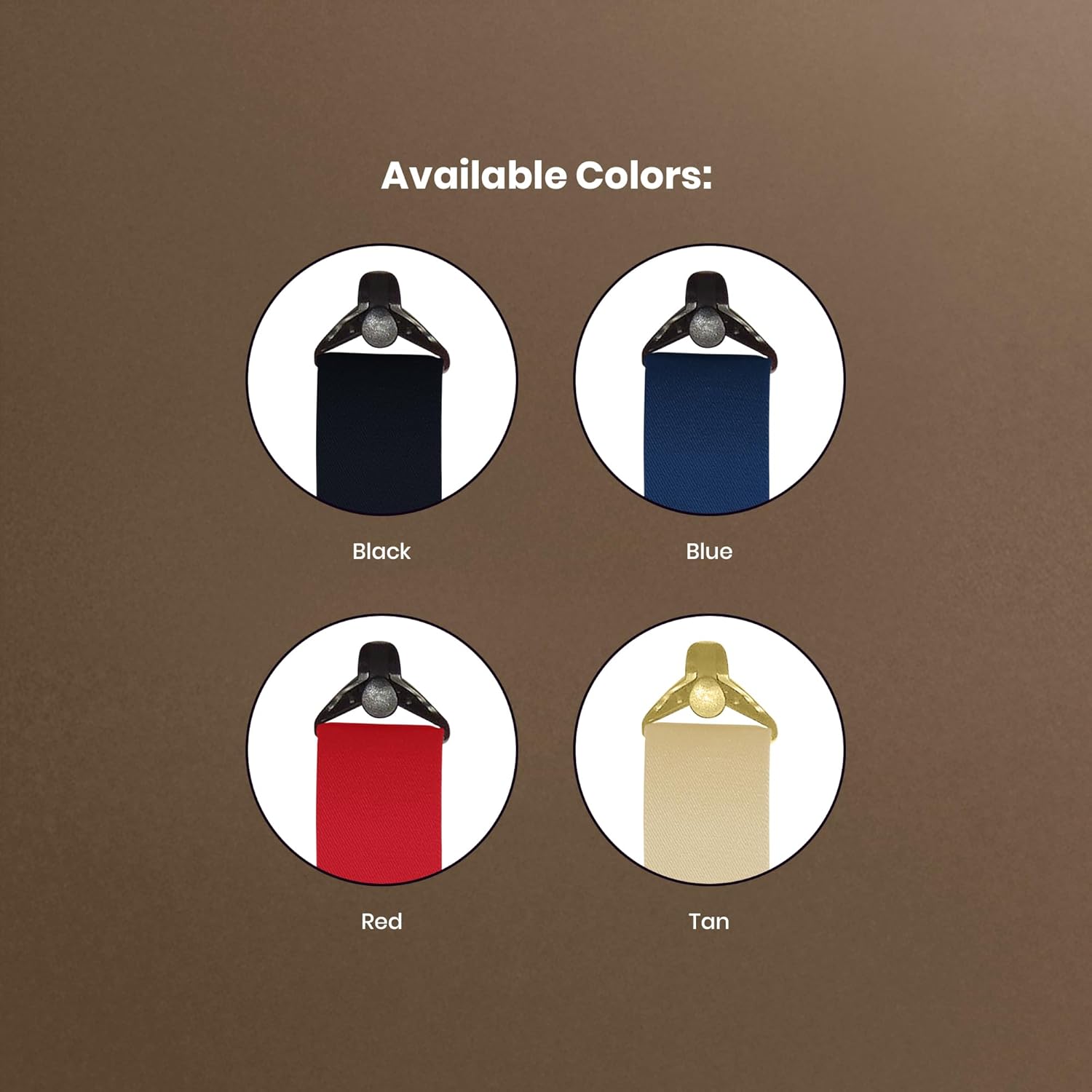 Alternative view of Hold Up Suspenders for Men - Ski Suspenders 1 1/2" - USA Patented Black Composite Plastic Heavy Duty Gripper Clasps