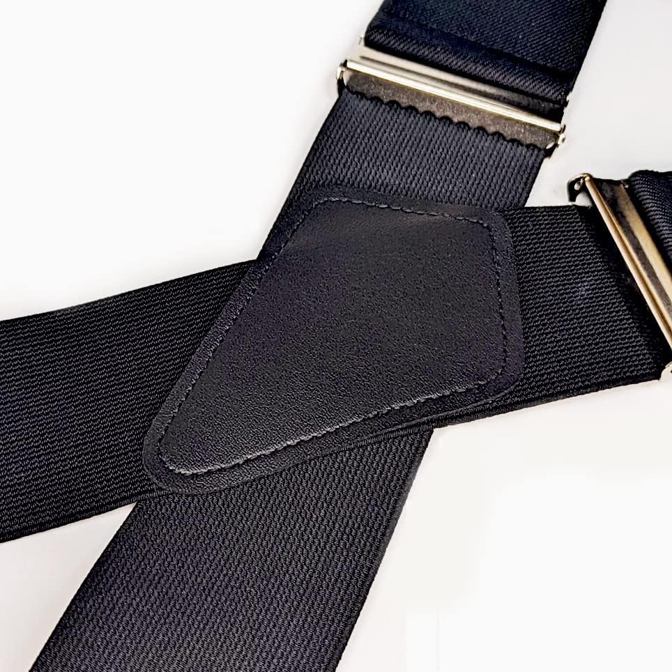 Alternative view of SUITUA Suspenders for Men, X Back 2 Inches Wide, Adjustable With Heavy Duty Clips