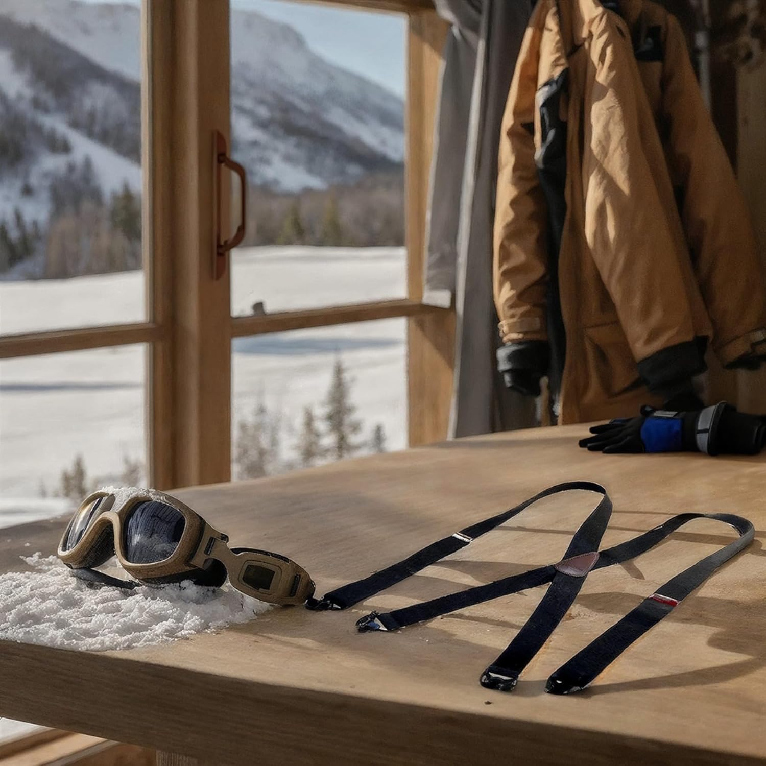 Hold Up Suspenders for Men - Ski Suspenders 1 1/2" - USA Patented Black Composite Plastic Heavy Duty Gripper Clasps - Image 5