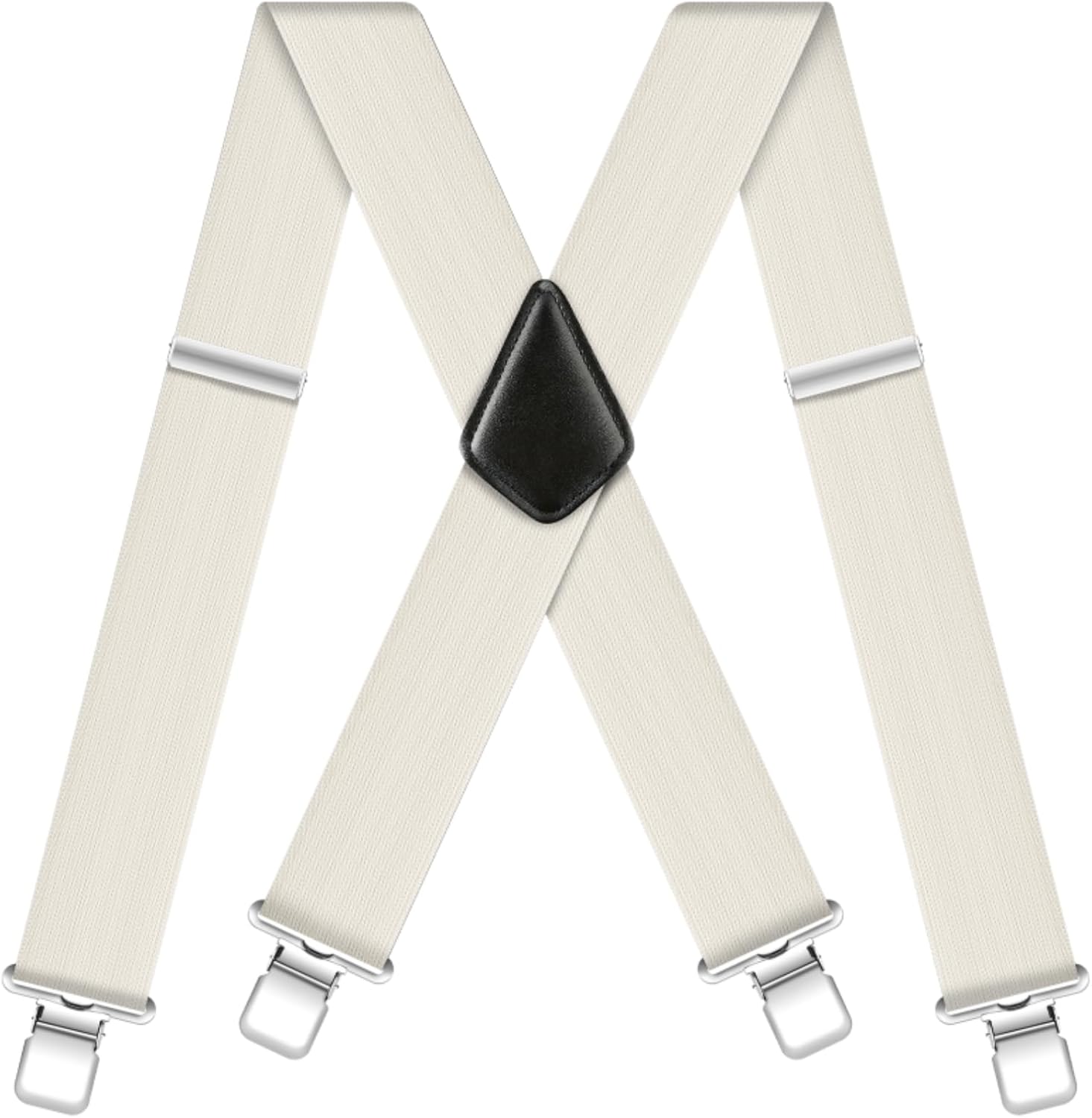 Men's Suspenders Heavy Duty Suspenders for Men Braces 2 inch Wide Clips High Elastic X Style Adjustable Work Suspenders - Image 7