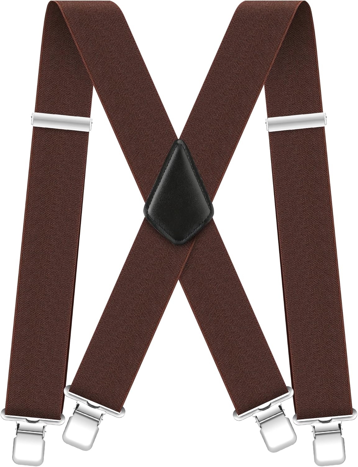 Men's Suspenders Heavy Duty Suspenders for Men Braces 2 inch Wide Clips High Elastic X Style Adjustable Work Suspenders - Image 8