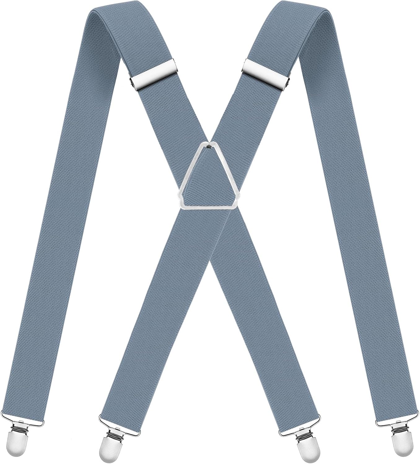 WOXVM Mens Suspenders Adjustable Braces with 4 Strong Metal Clips Elastic X Back Heavy Duty Suspender for Men and Women - Image 7