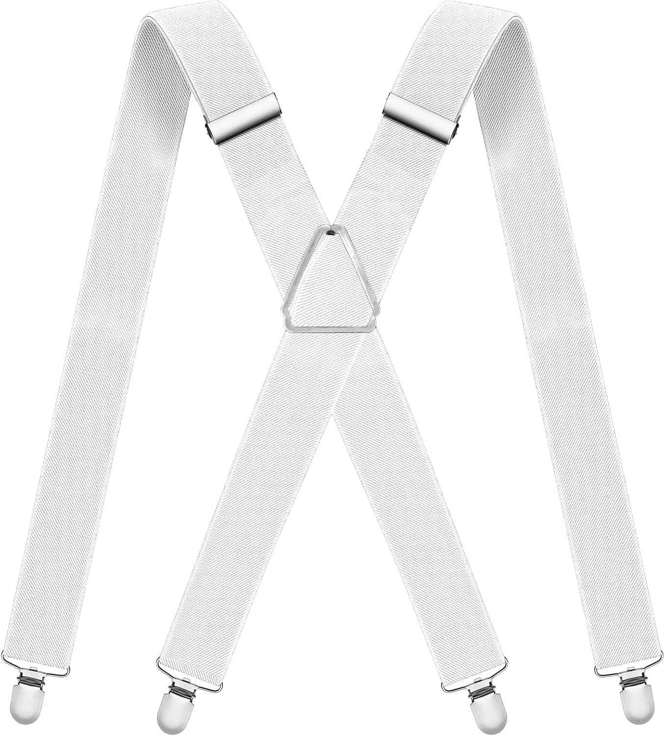 WOXVM Mens Suspenders Adjustable Braces with 4 Strong Metal Clips Elastic X Back Heavy Duty Suspender for Men and Women - Image 8