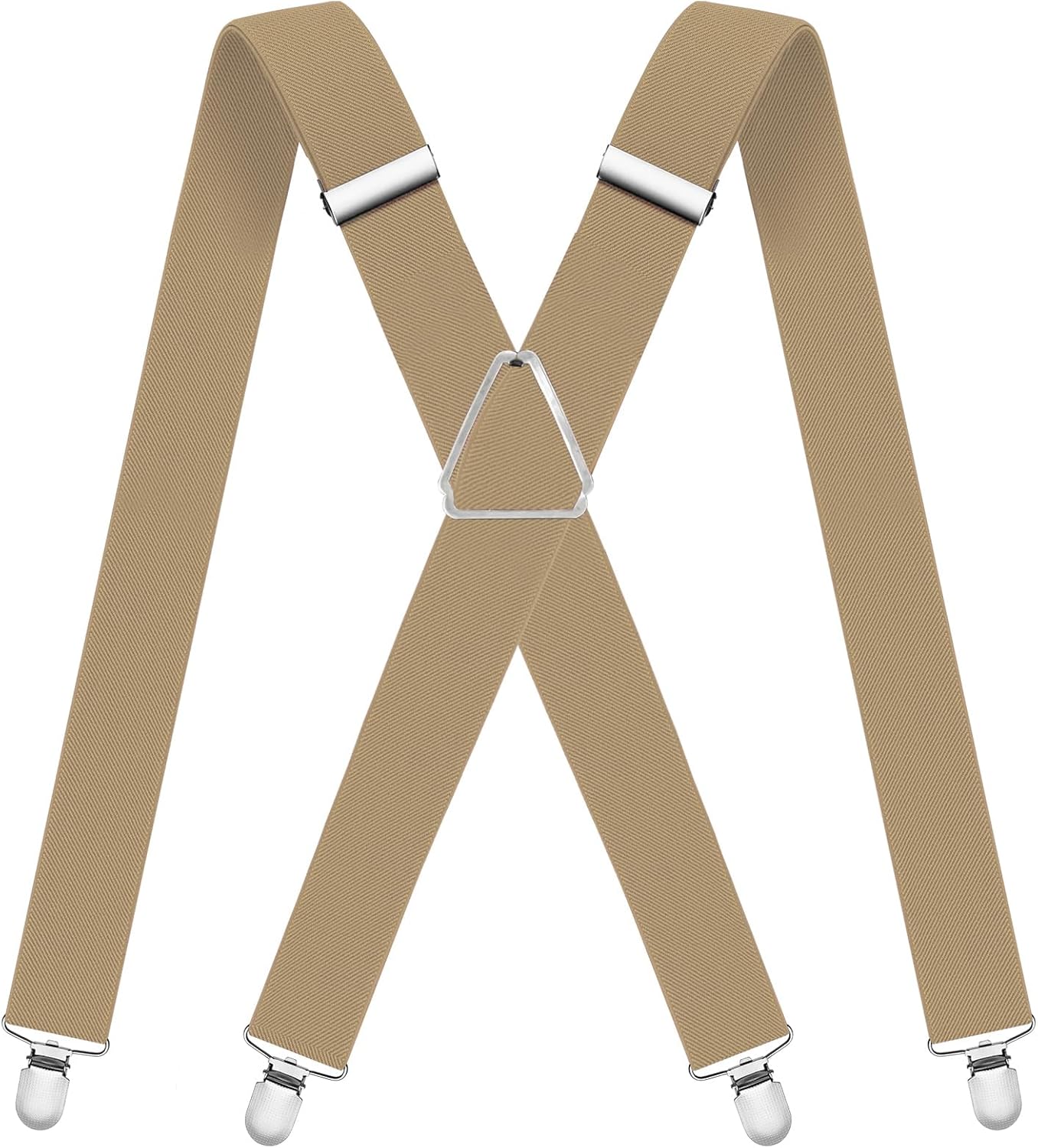 WOXVM Mens Suspenders Adjustable Braces with 4 Strong Metal Clips Elastic X Back Heavy Duty Suspender for Men and Women - Image 9