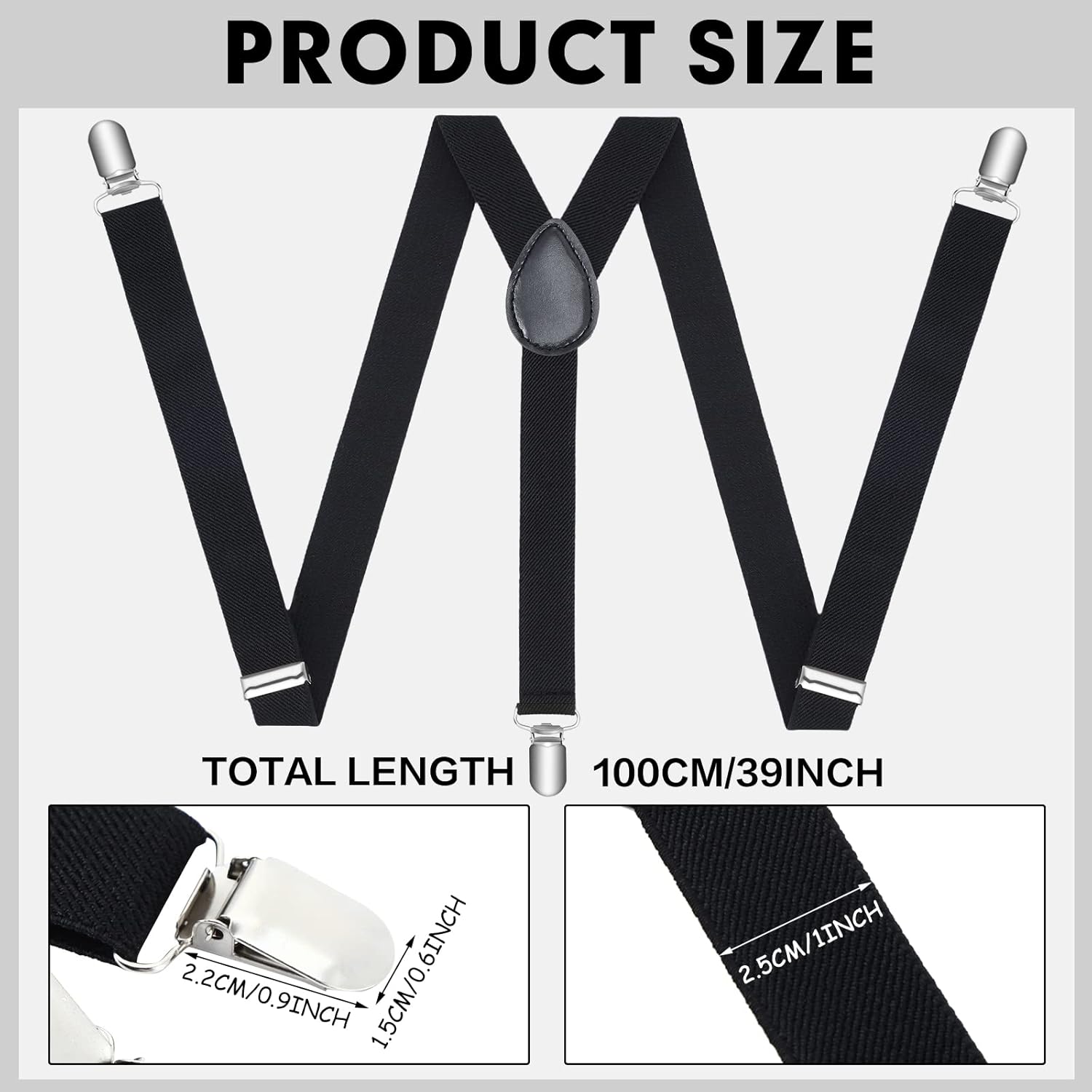 12Pcs Halloween Suspenders for Men Adjustable Suspender Elastic Y Back Style Suspenders for Men Costume Accessories