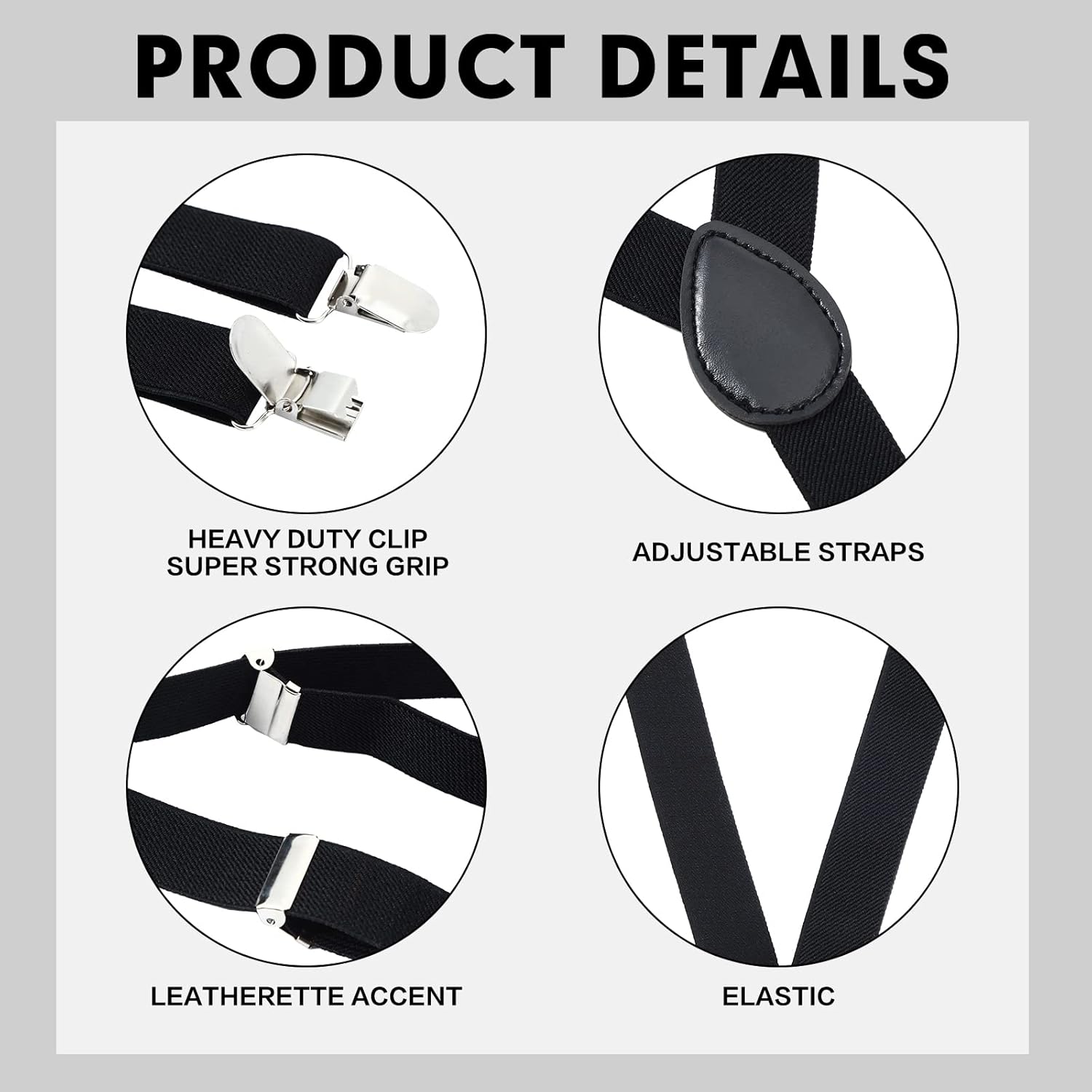 Alternative view of 12Pcs Halloween Suspenders for Men Adjustable Suspender Elastic Y Back Style Suspenders for Men Costume Accessories