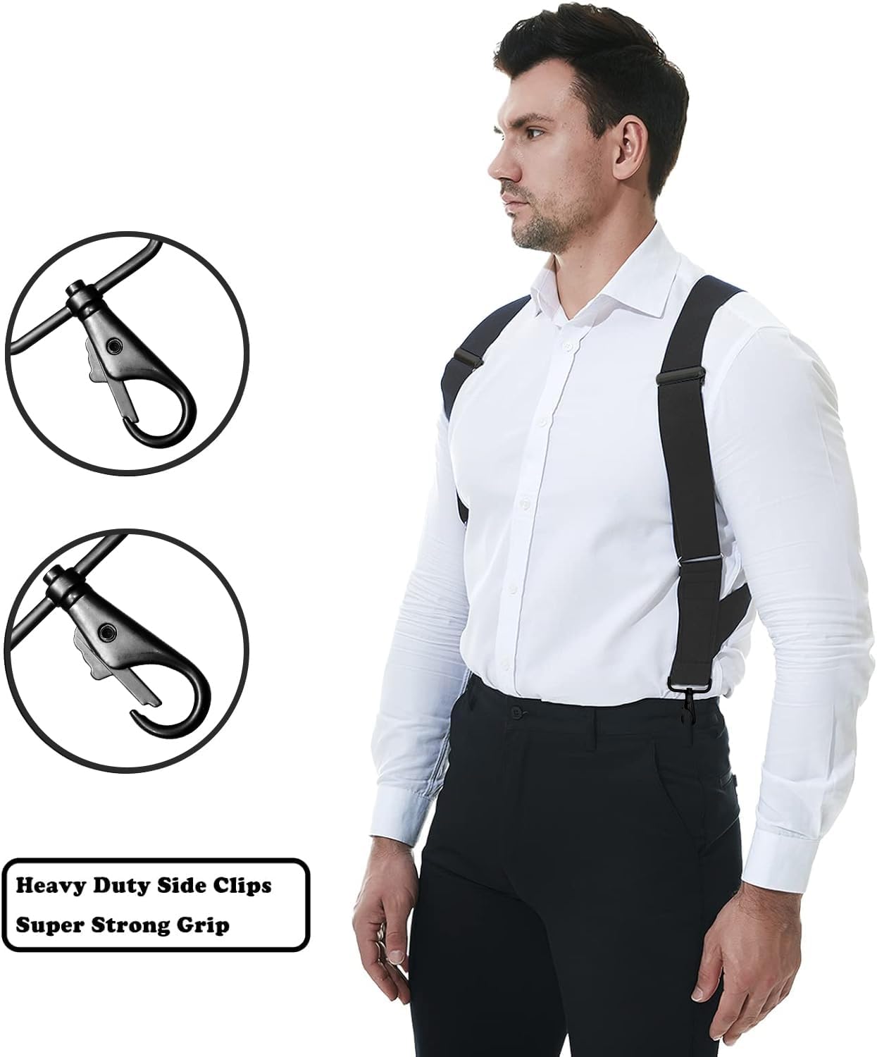 Alternative view of JTCMOJS Suspenders for Men Heavy Duty Belt