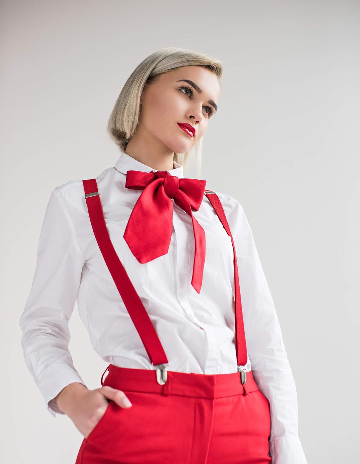 Alternative view of LOLELAI Suspenders for Women and Men | Elastic, Adjustable, Y-Back | Pant Clips, Tuxedo Braces
